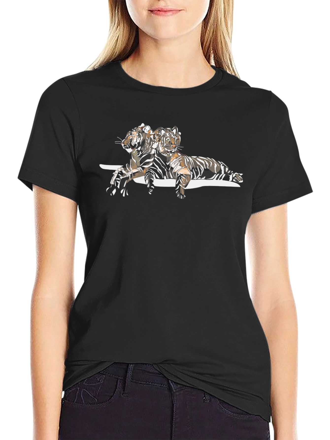 Tiger Graphic Black T-Shirt - Stylish Mens Tee