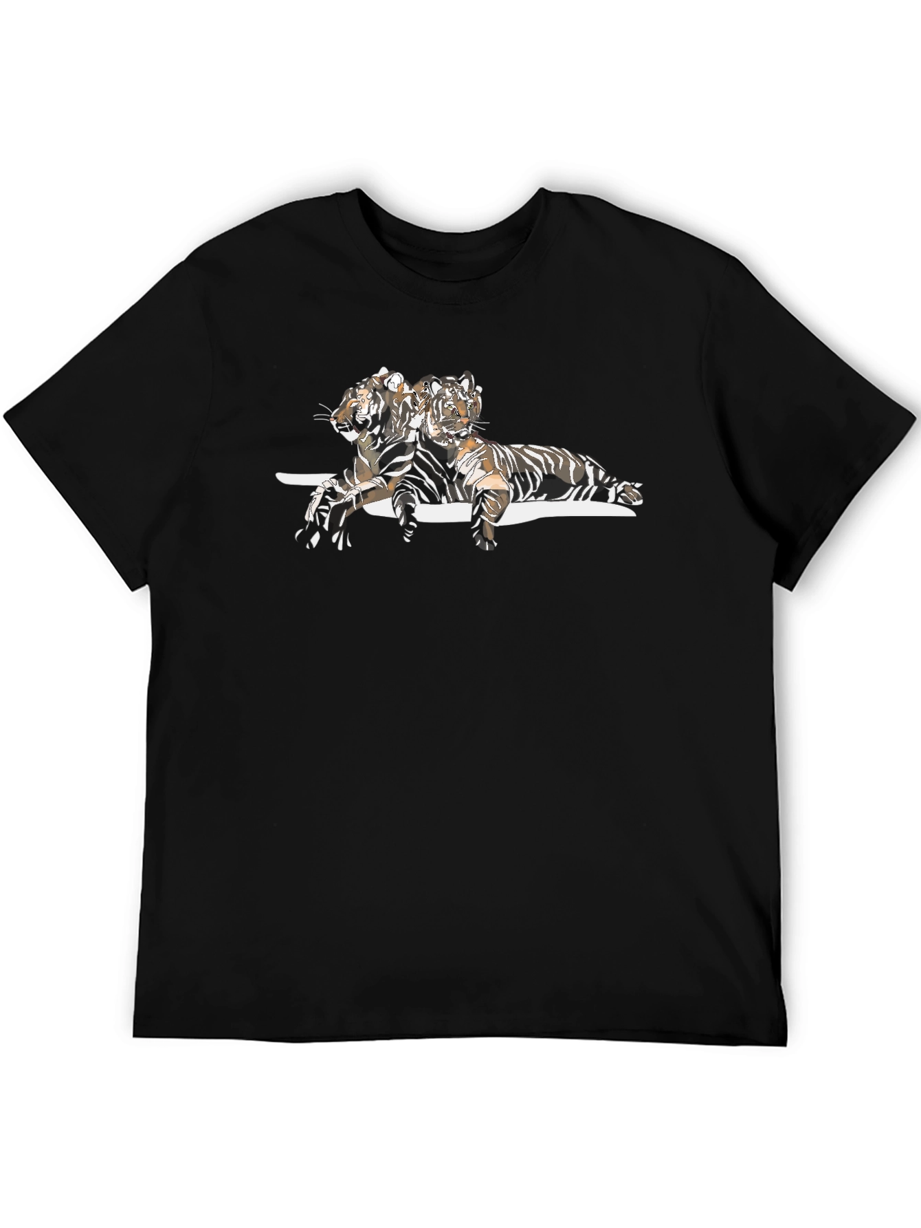 Tiger Graphic Black T-Shirt - Stylish Mens Tee