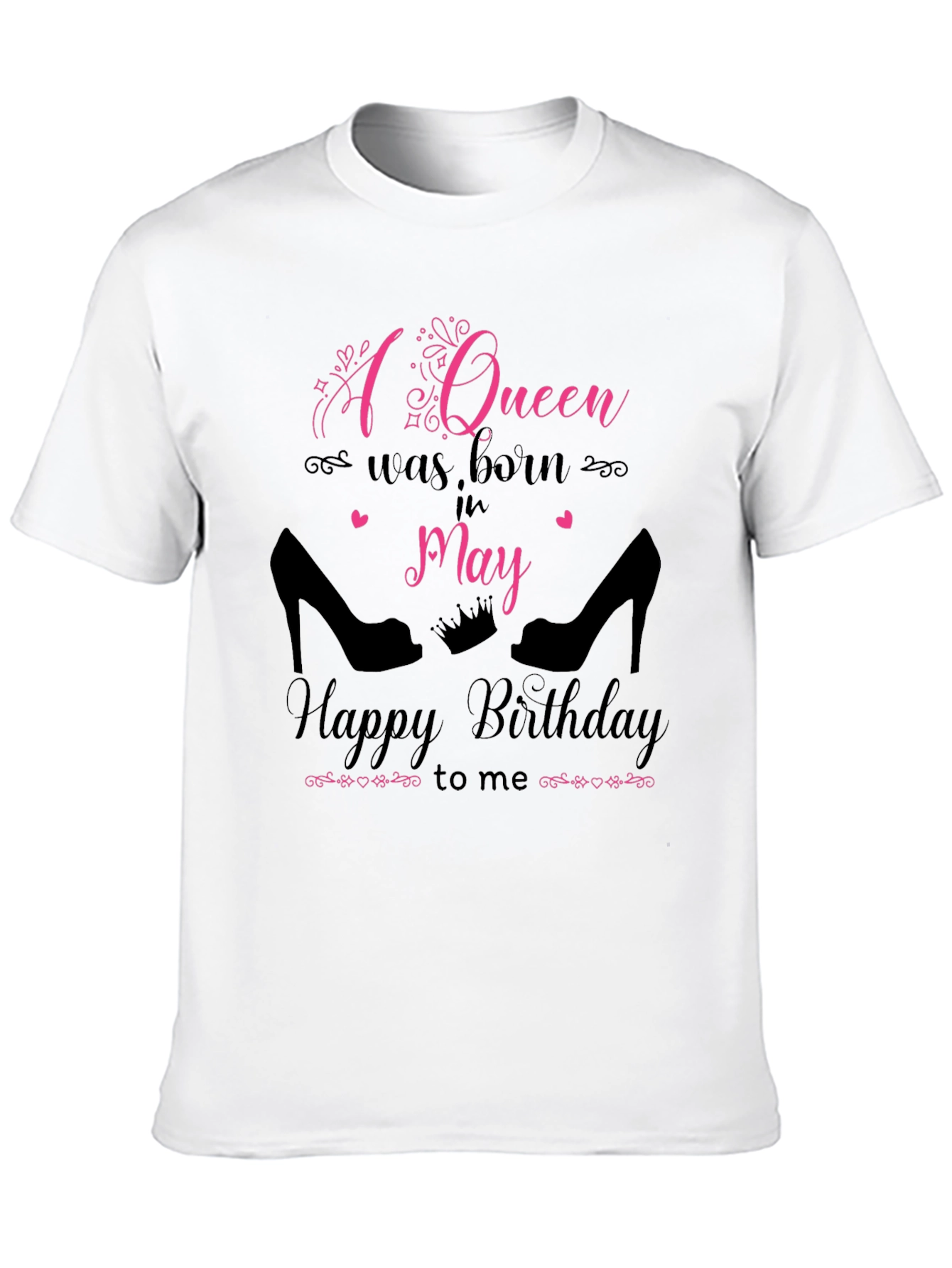 Queen Born in May Black T-Shirt