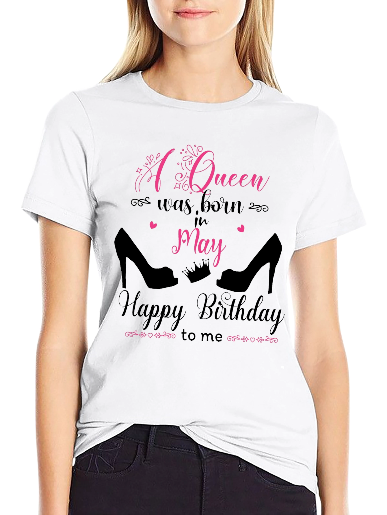 Queen Born in May Black T-Shirt
