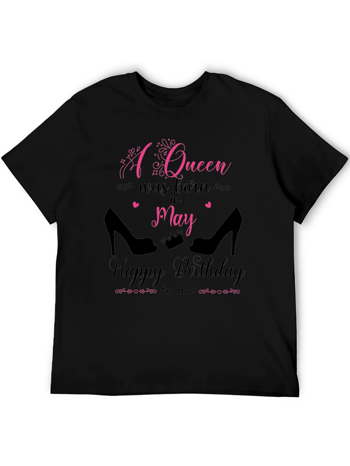 Queen Born in May Black T-Shirt