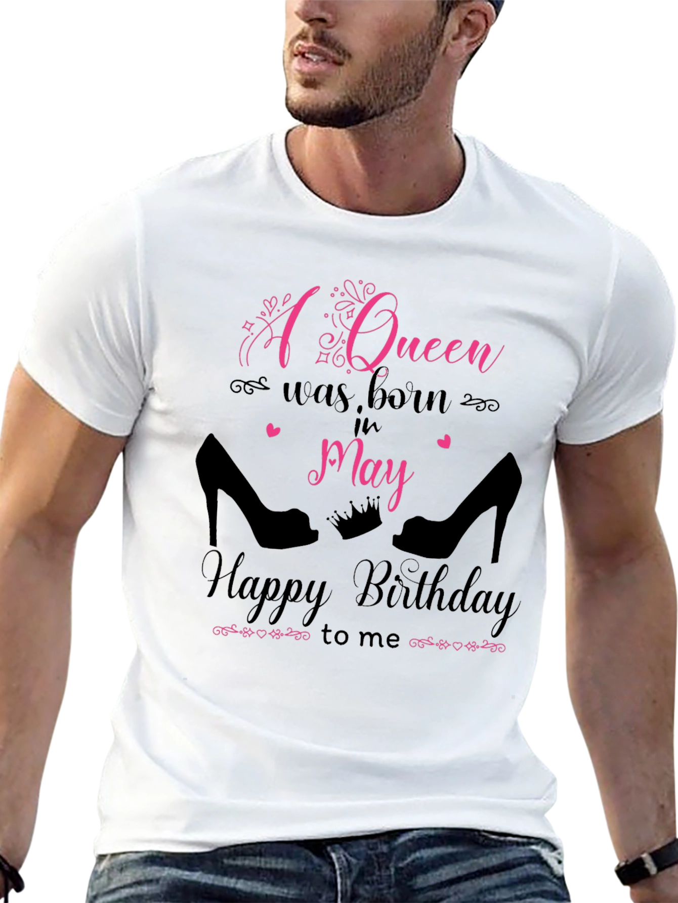 Queen Born in May Black T-Shirt