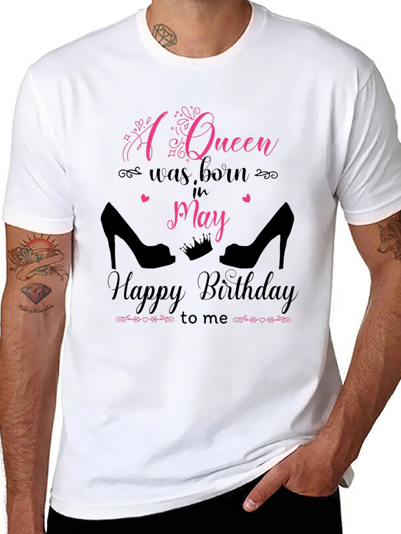 Queen Born in May Black T-Shirt