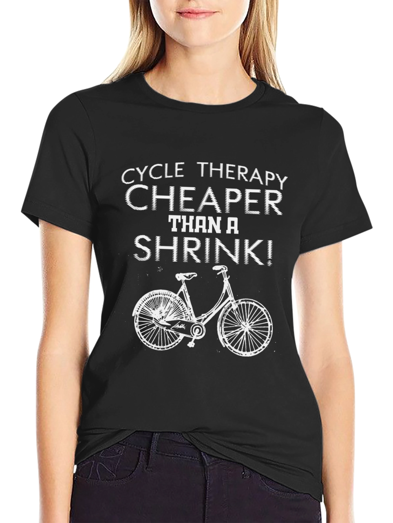 Cycle Therapy T-Shirt - Cheaper Than A Shrink!