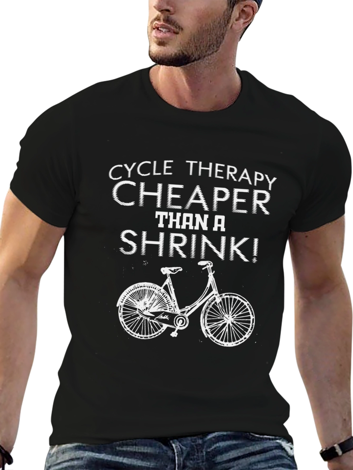 Cycle Therapy T-Shirt - Cheaper Than A Shrink!
