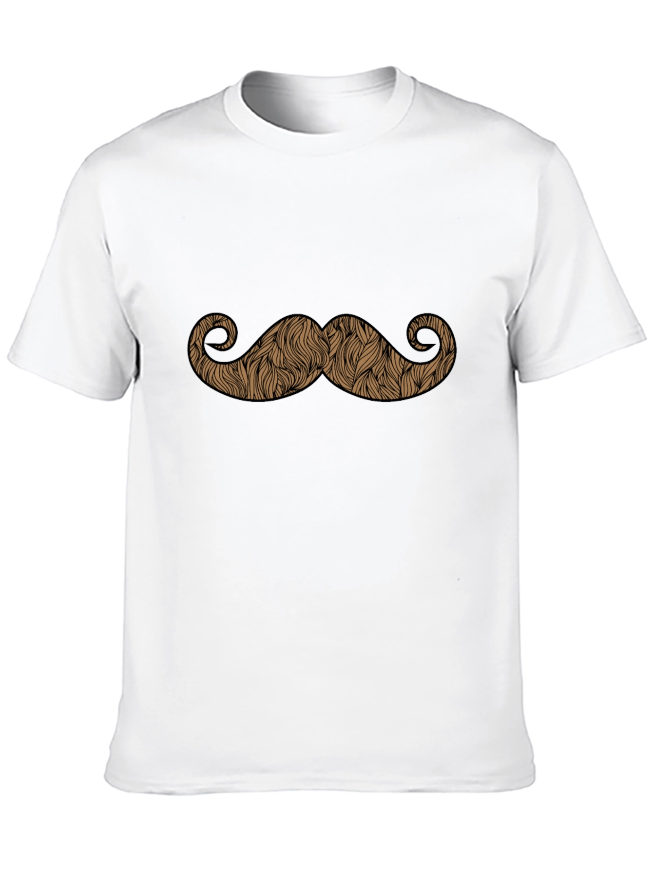 Moustache Graphic Black T-Shirt - Novelty Tee