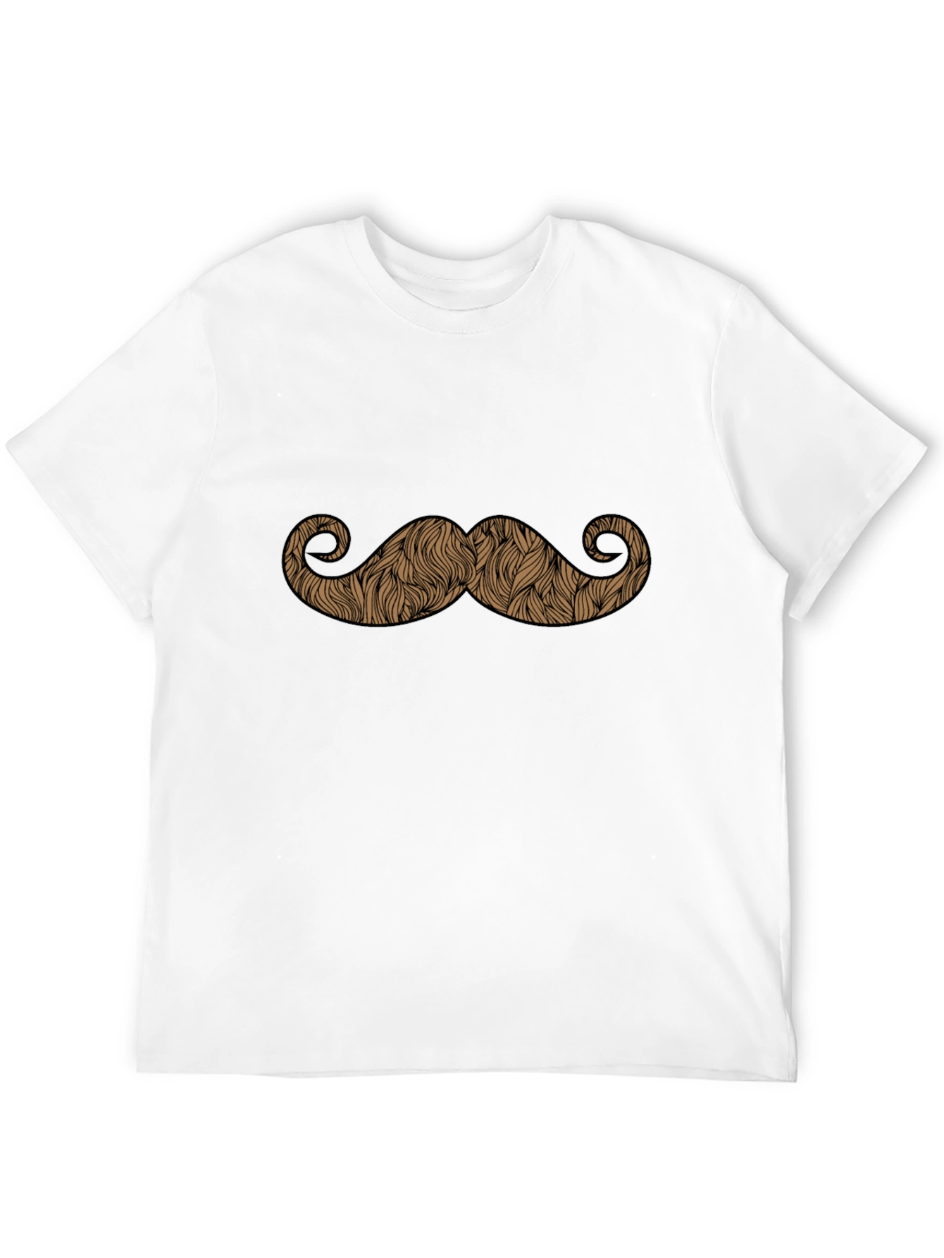 Moustache Graphic Black T-Shirt - Novelty Tee