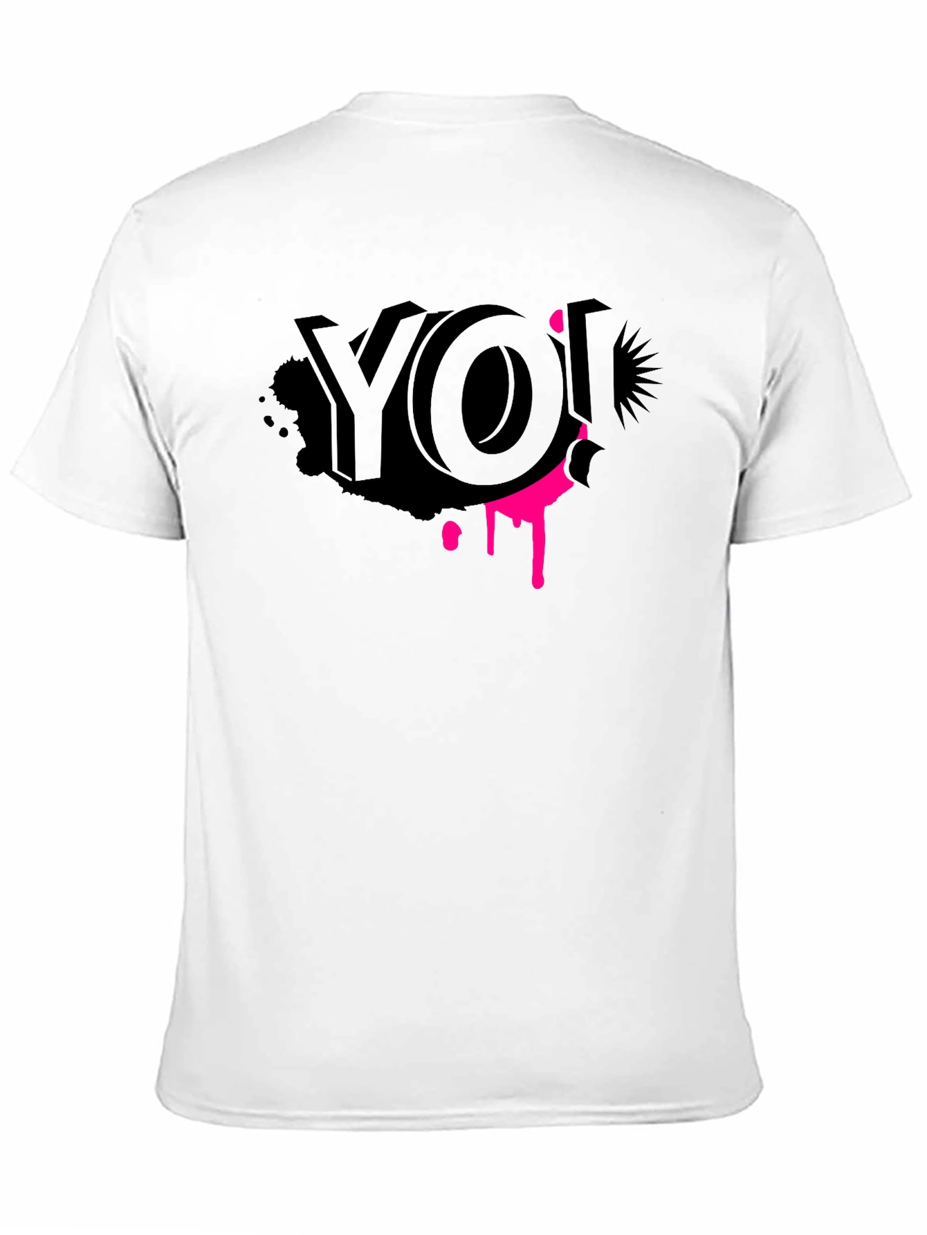 Edgy Graphic Tee - YO! Black Crew Neck