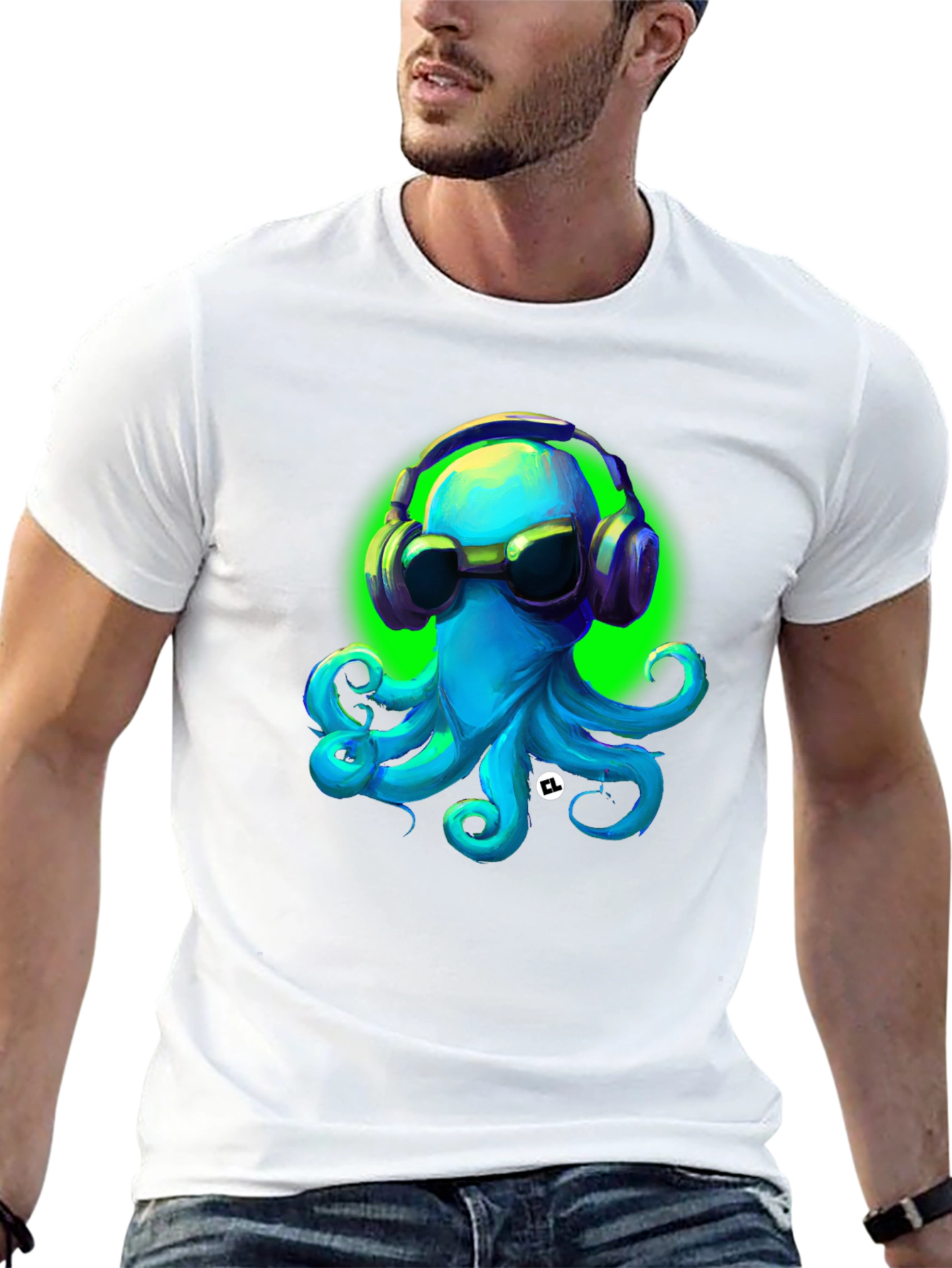 Cool Octopus Graphic Tee - Music Lovers Shirt