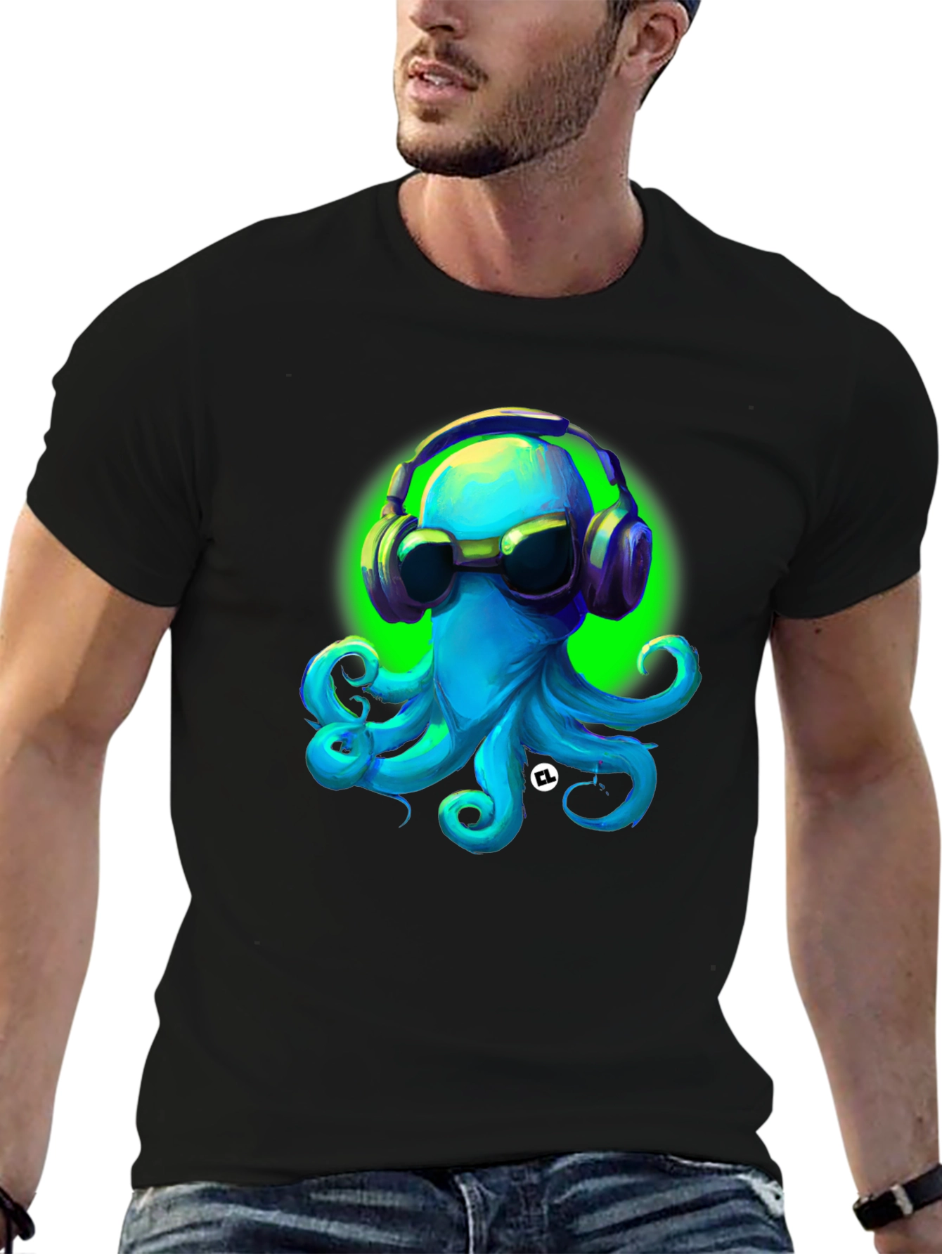 Cool Octopus Graphic Tee - Music Lovers Shirt