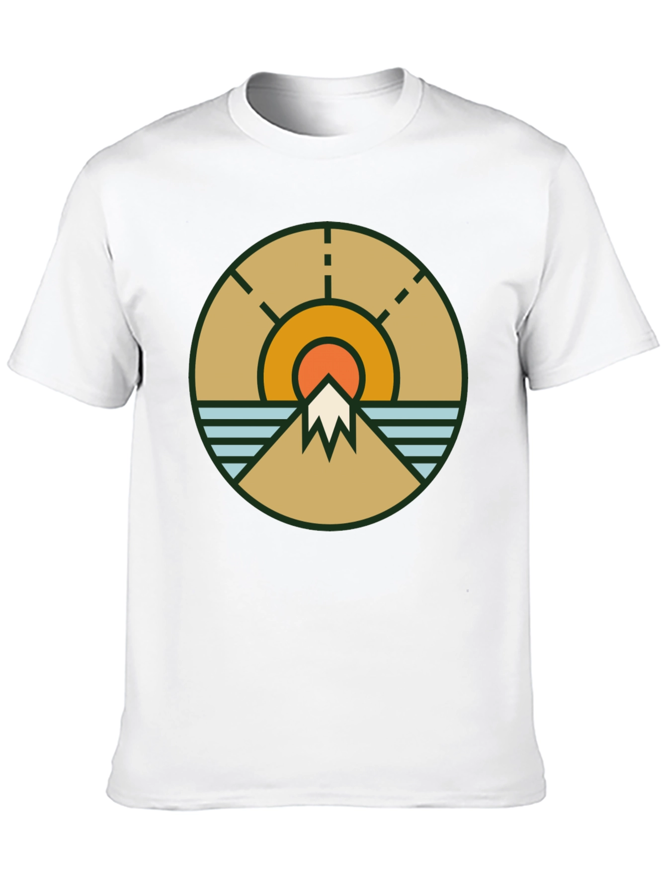 Nature Scene Graphic Tee - Black
