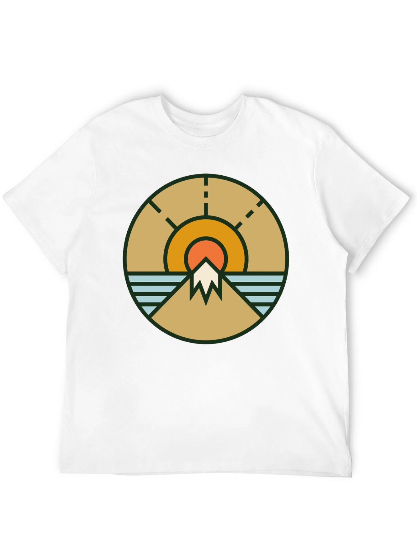 Nature Scene Graphic Tee - Black