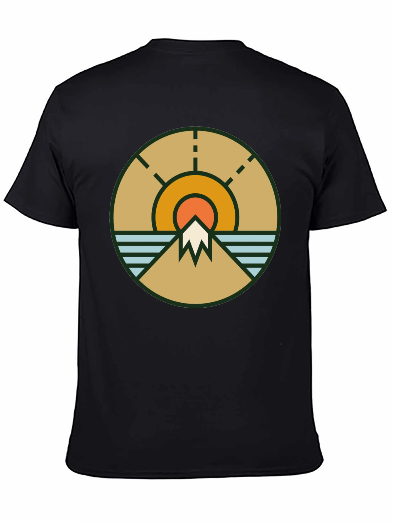 Nature Scene Graphic Tee - Black
