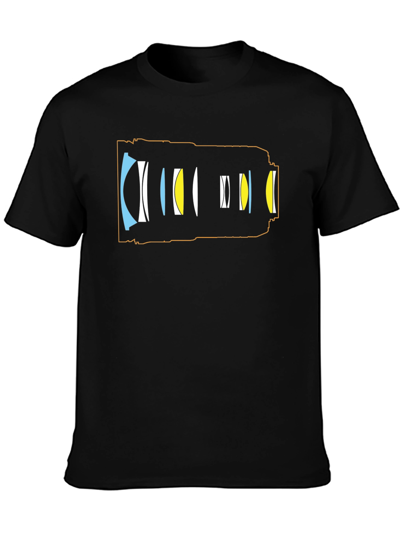 Camera Lens Diagram T-Shirt - Photography Enthusiast Tee