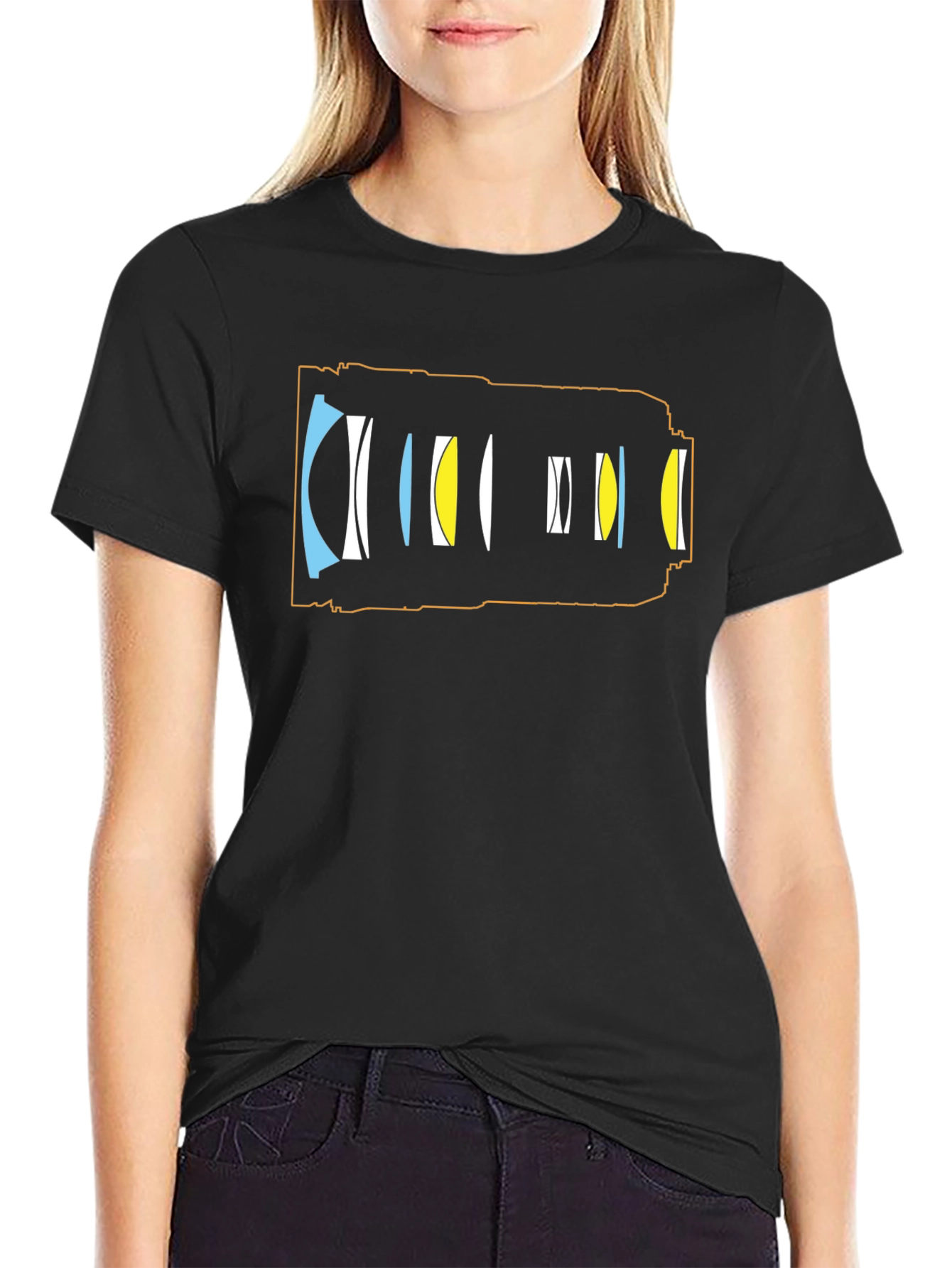 Camera Lens Diagram T-Shirt - Photography Enthusiast Tee