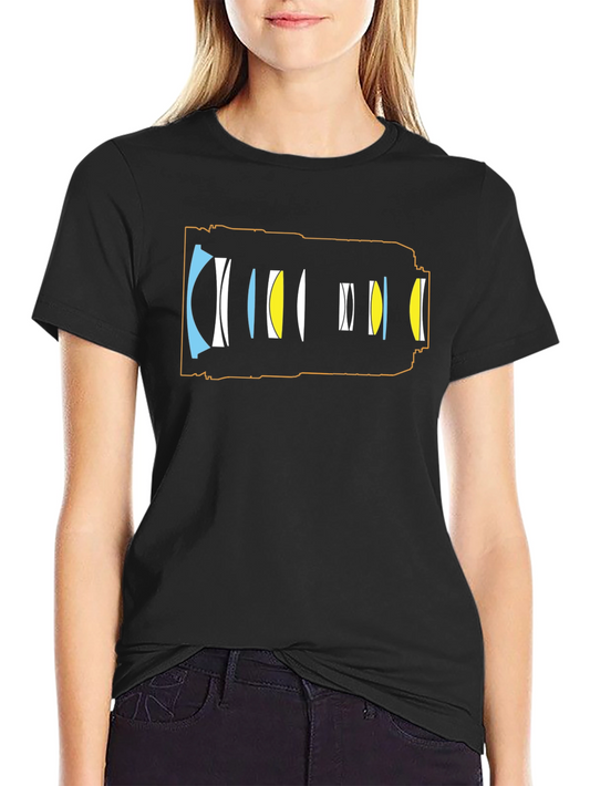 Camera Lens Diagram T-Shirt - Photography Enthusiast Tee