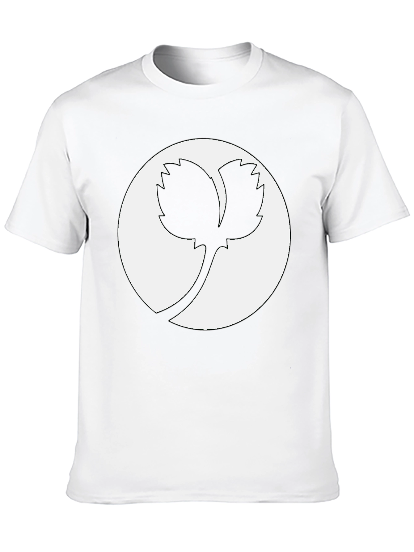 Abstract Leaf Graphic Tee - Casual Comfort