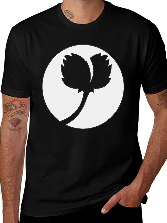 Abstract Leaf Graphic Tee - Casual Comfort