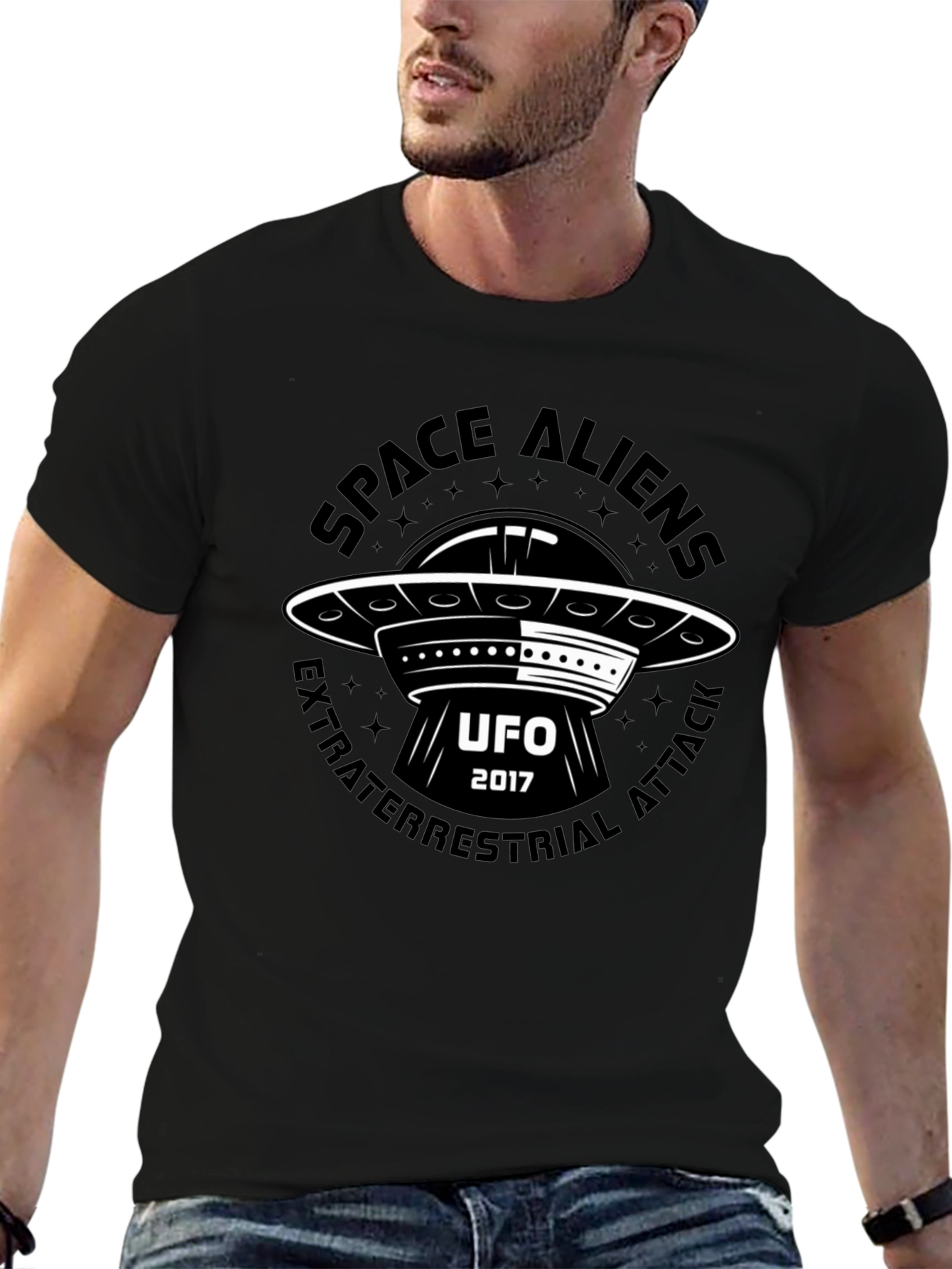 Space Aliens UFO T-Shirt - Extraterrestrial Attack 2017