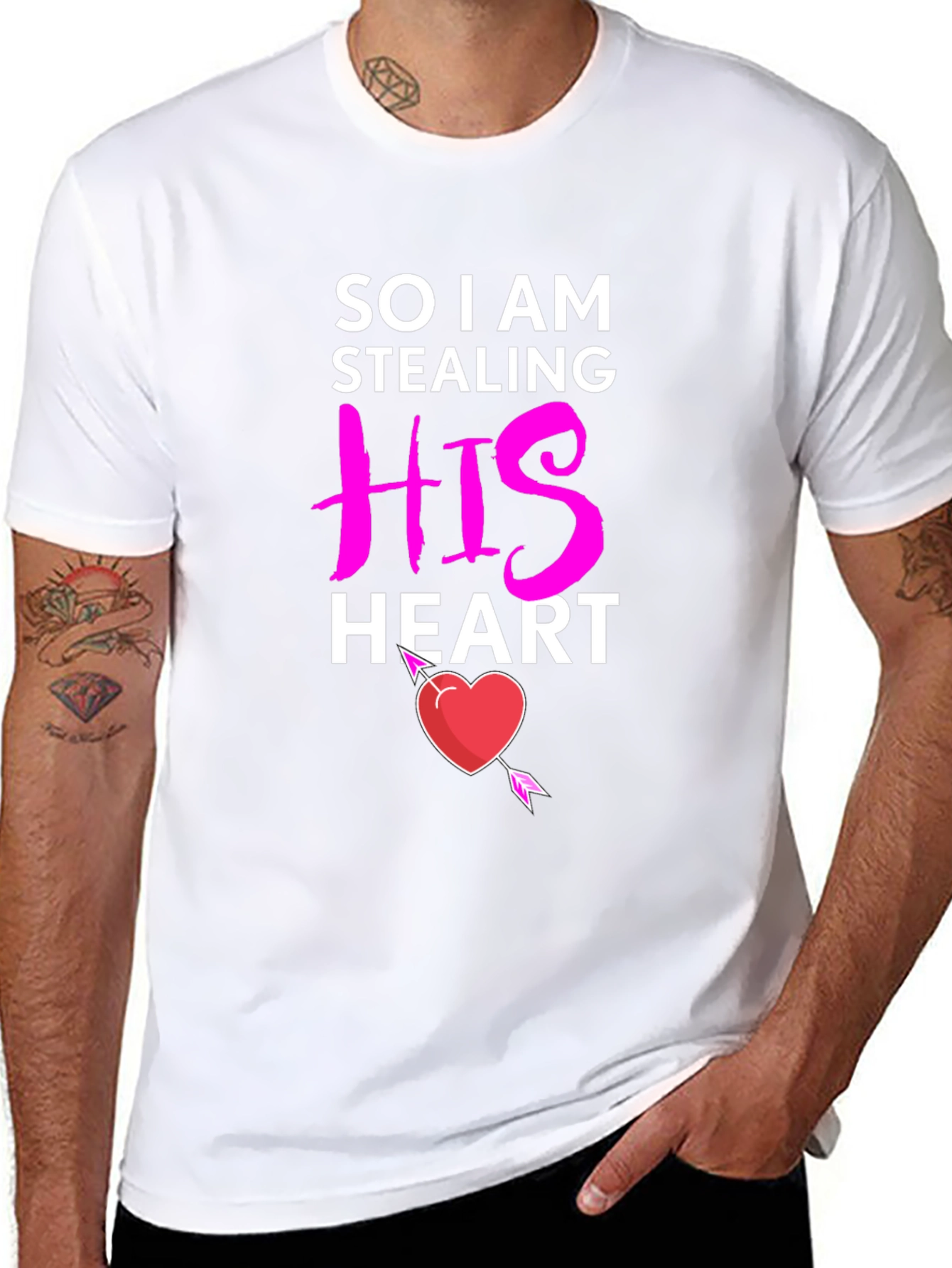 Stealing His Heart Valentines Day T-Shirt