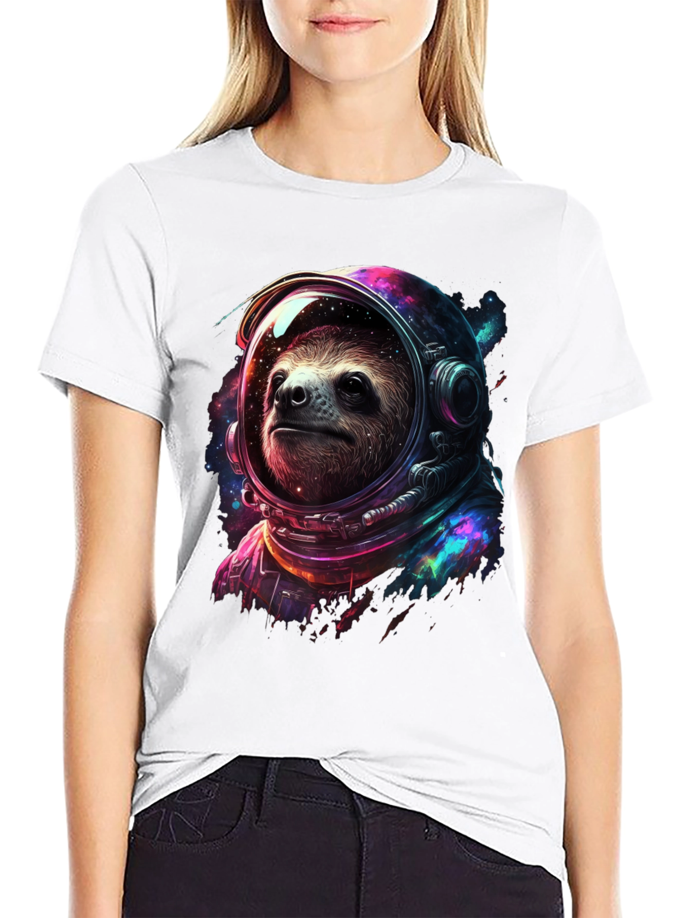 Sloth Astronaut Graphic T-Shirt - Space Explorer Tee