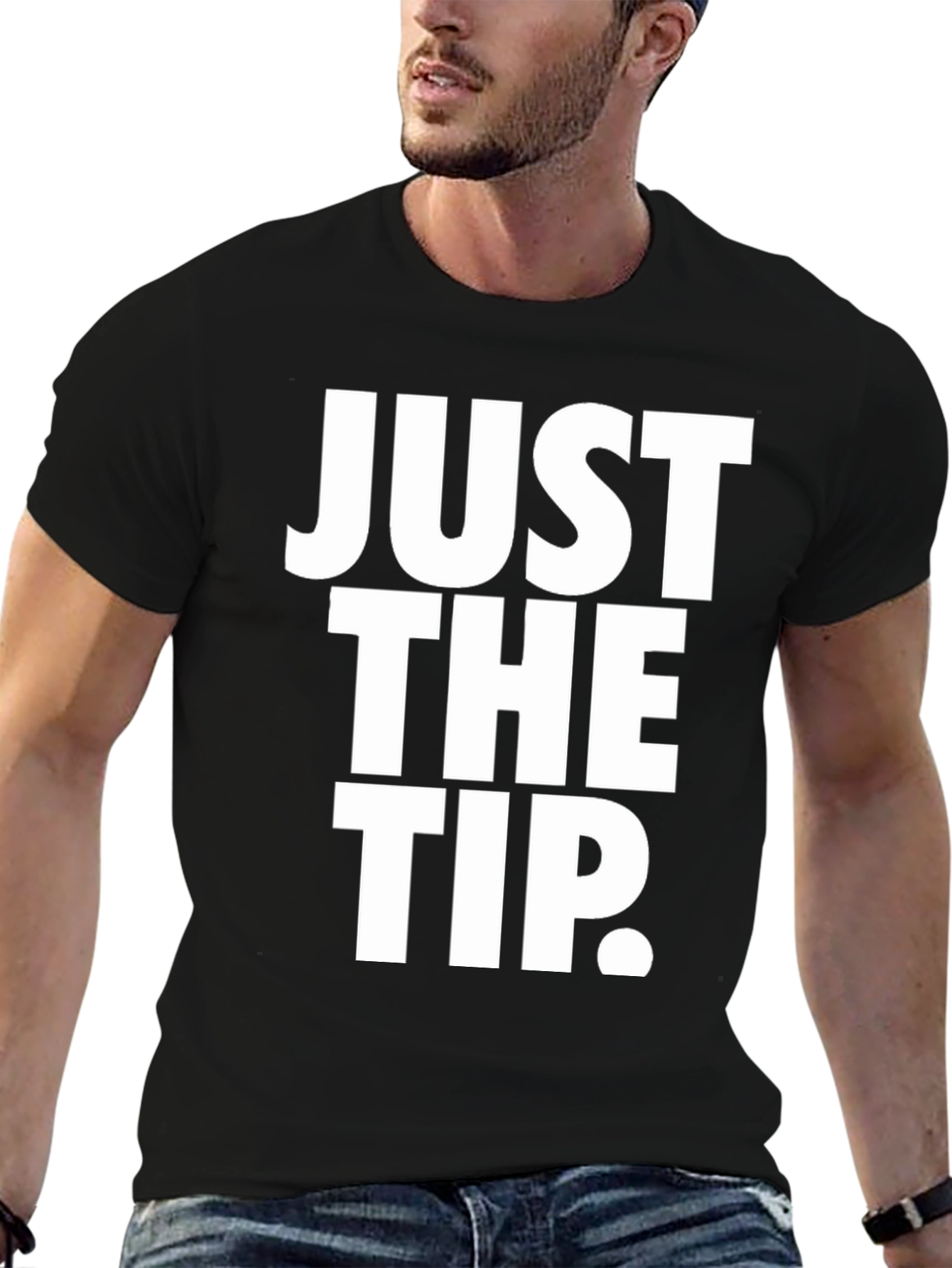 Just The Tip Black Graphic Tee
