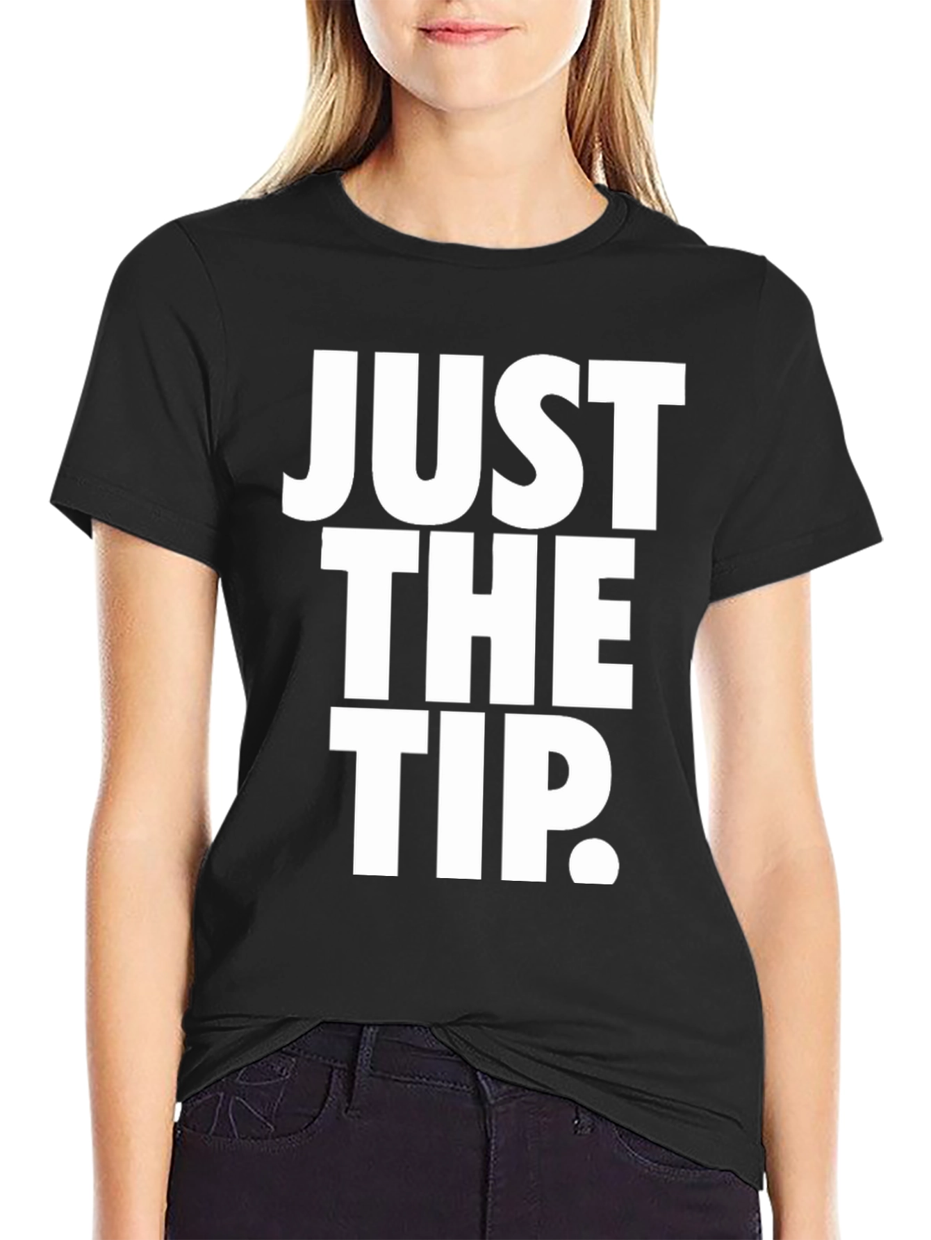 Just The Tip Black Graphic Tee