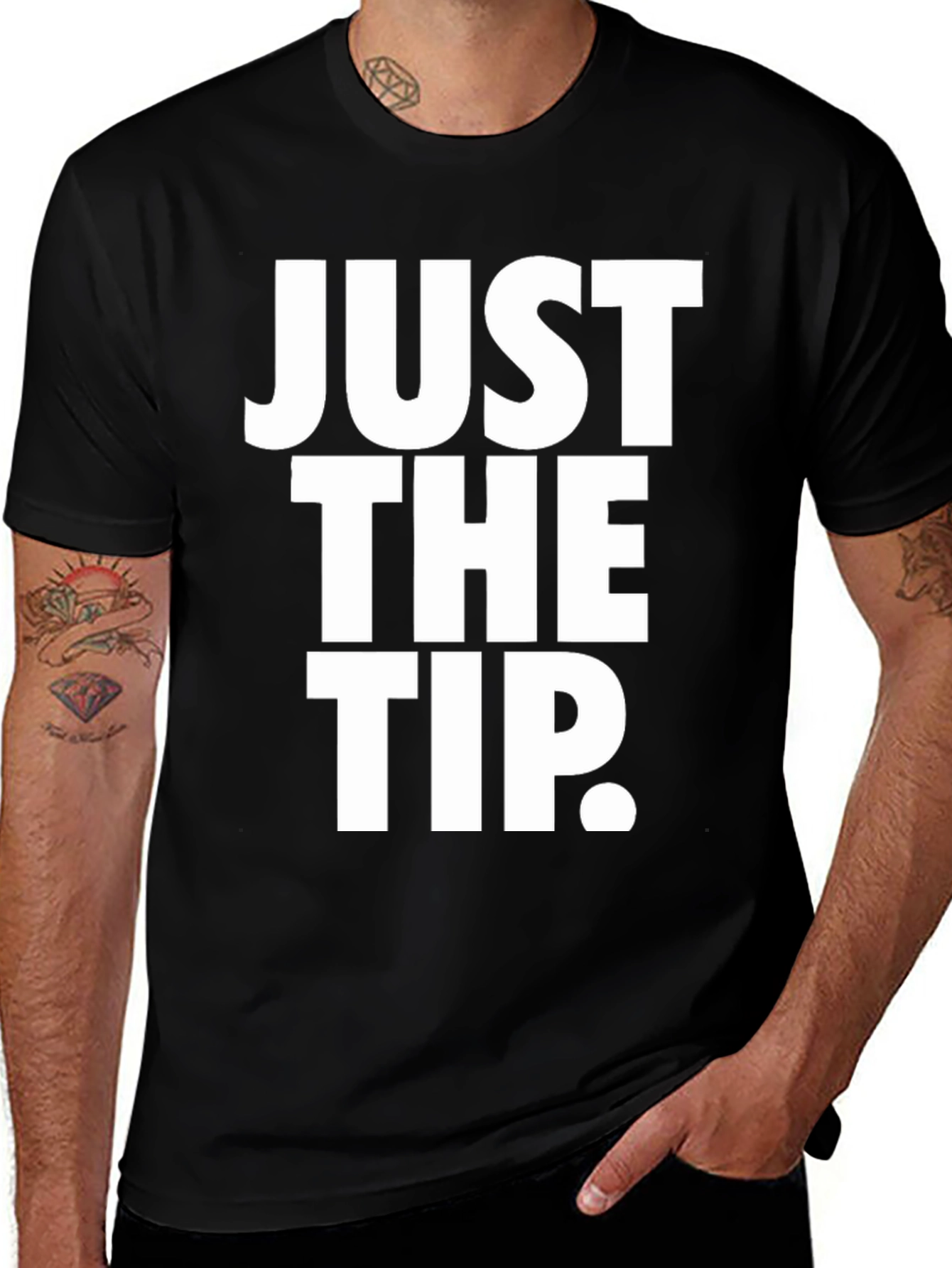 Just The Tip Black Graphic Tee