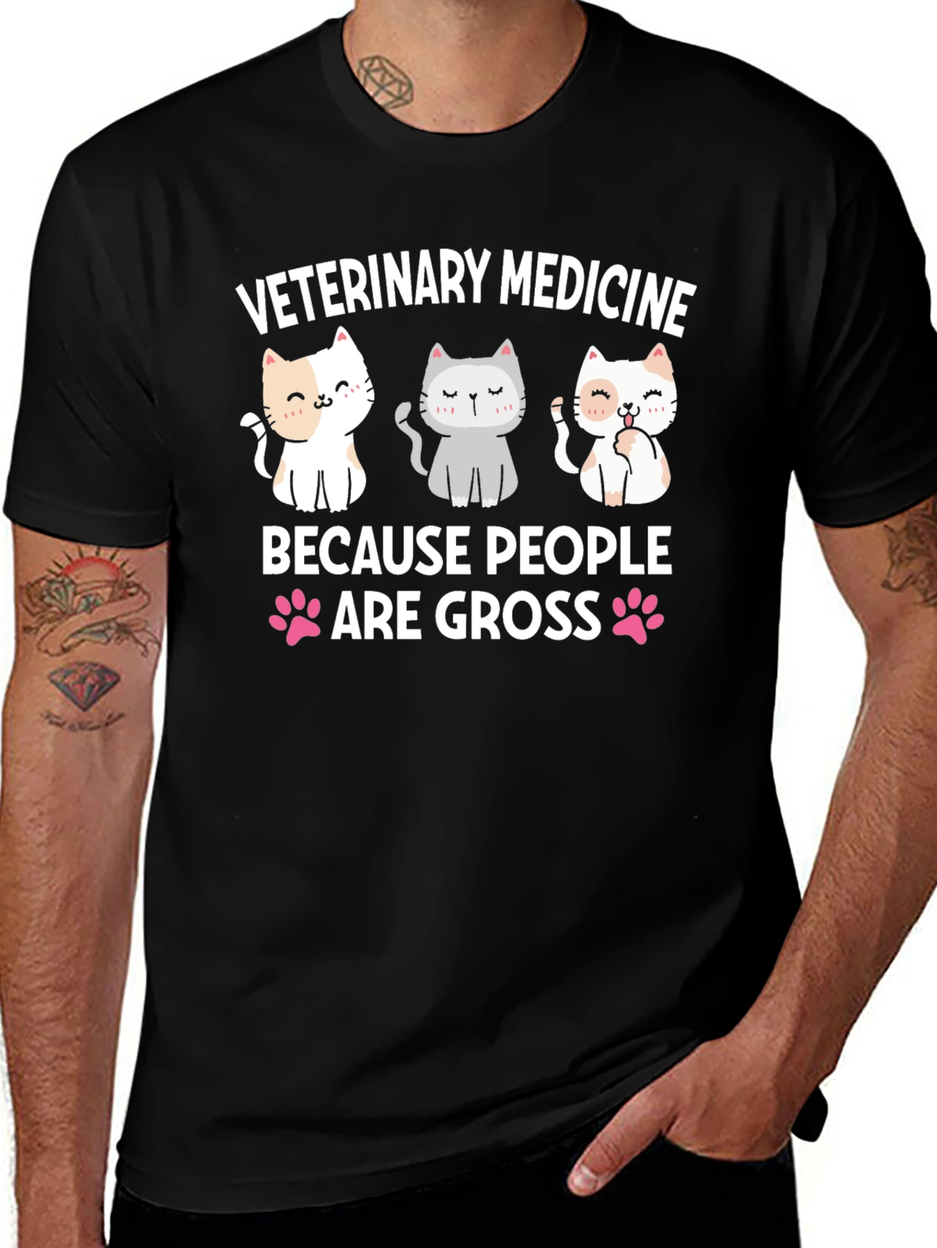 Veterinary Medicine T-Shirt - Cute Cat Design