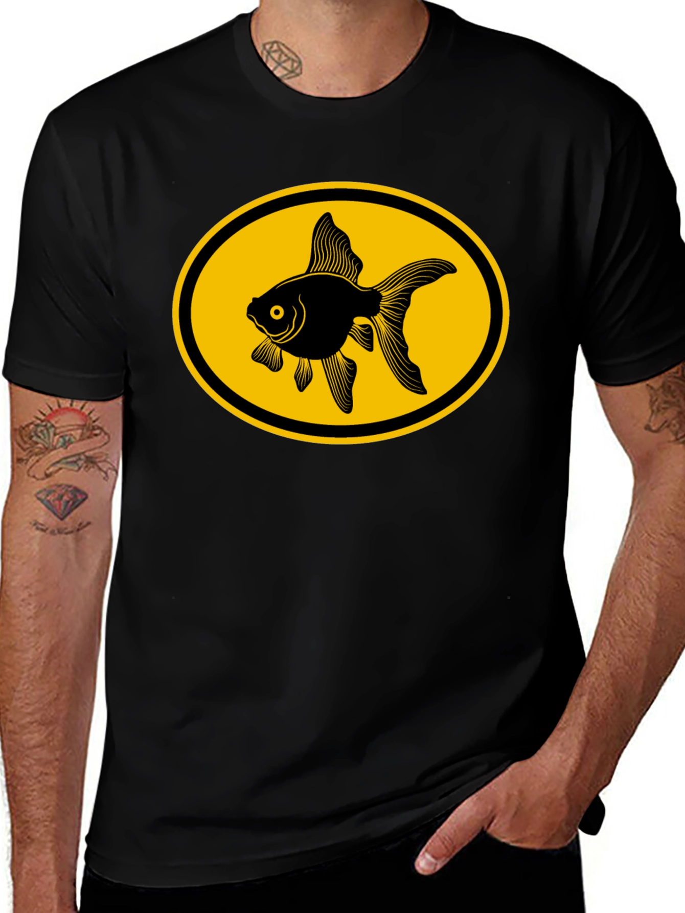 Goldfish Graphic Tee - Black