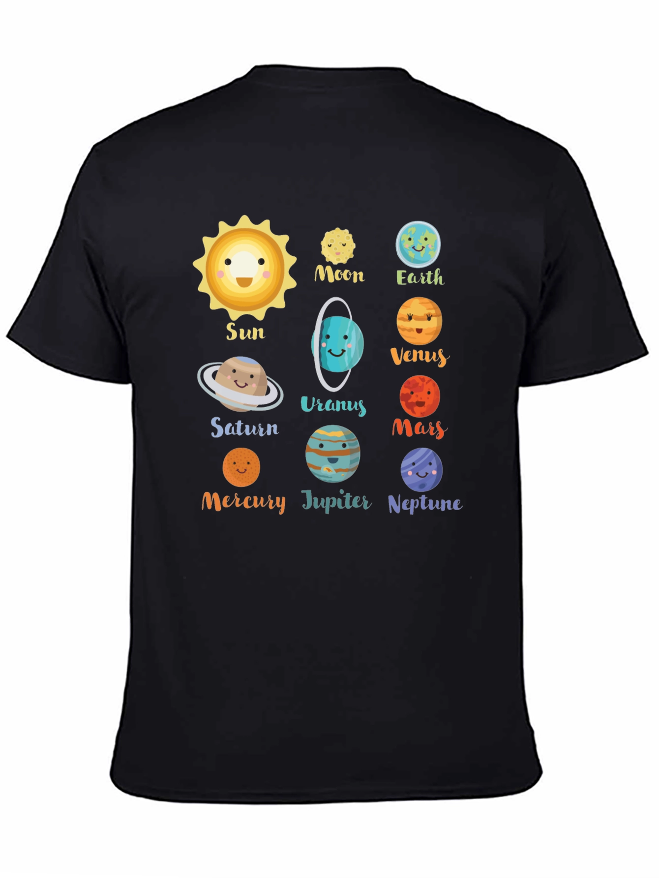 Cartoon Planets T-Shirt - Solar System Tee