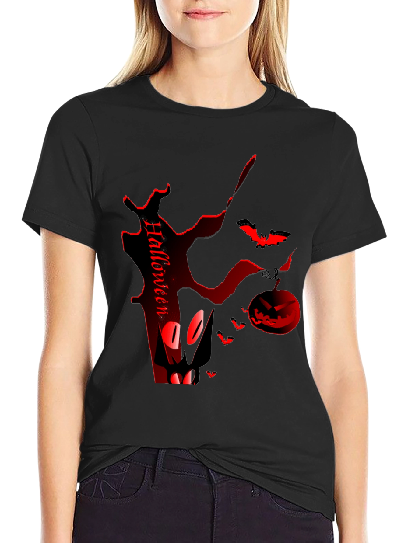 Halloween Themed Black T-Shirt