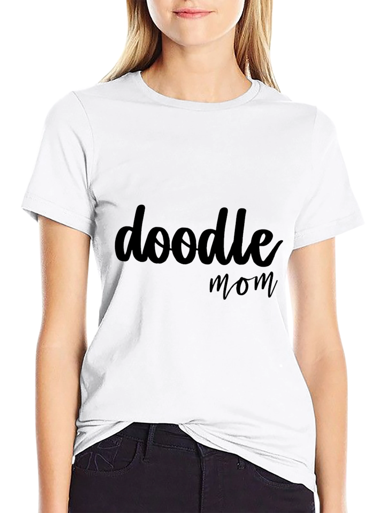 Doodle Mom Black T-Shirt - Stylish Comfort