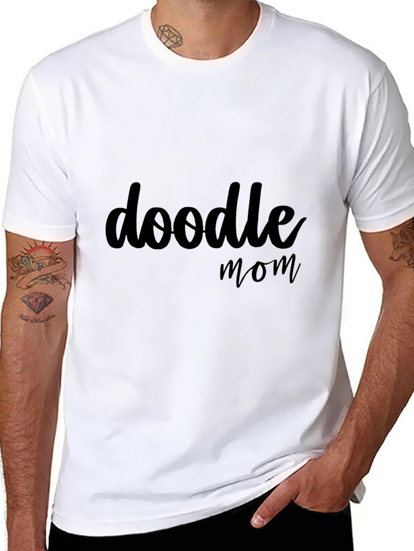 Doodle Mom Black T-Shirt - Stylish Comfort