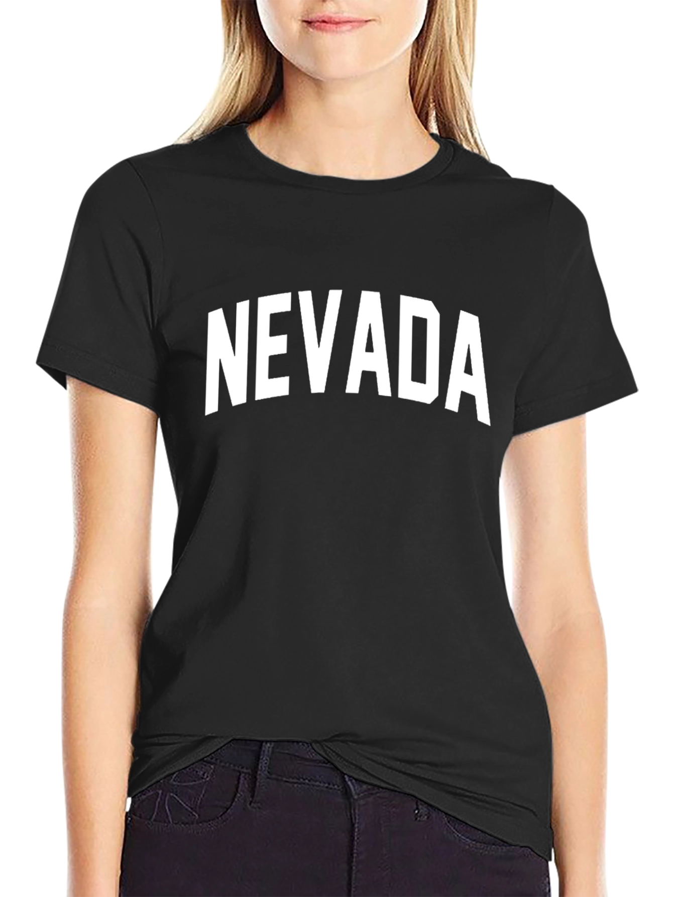 Nevada State T-Shirt - Bold White Graphic Print