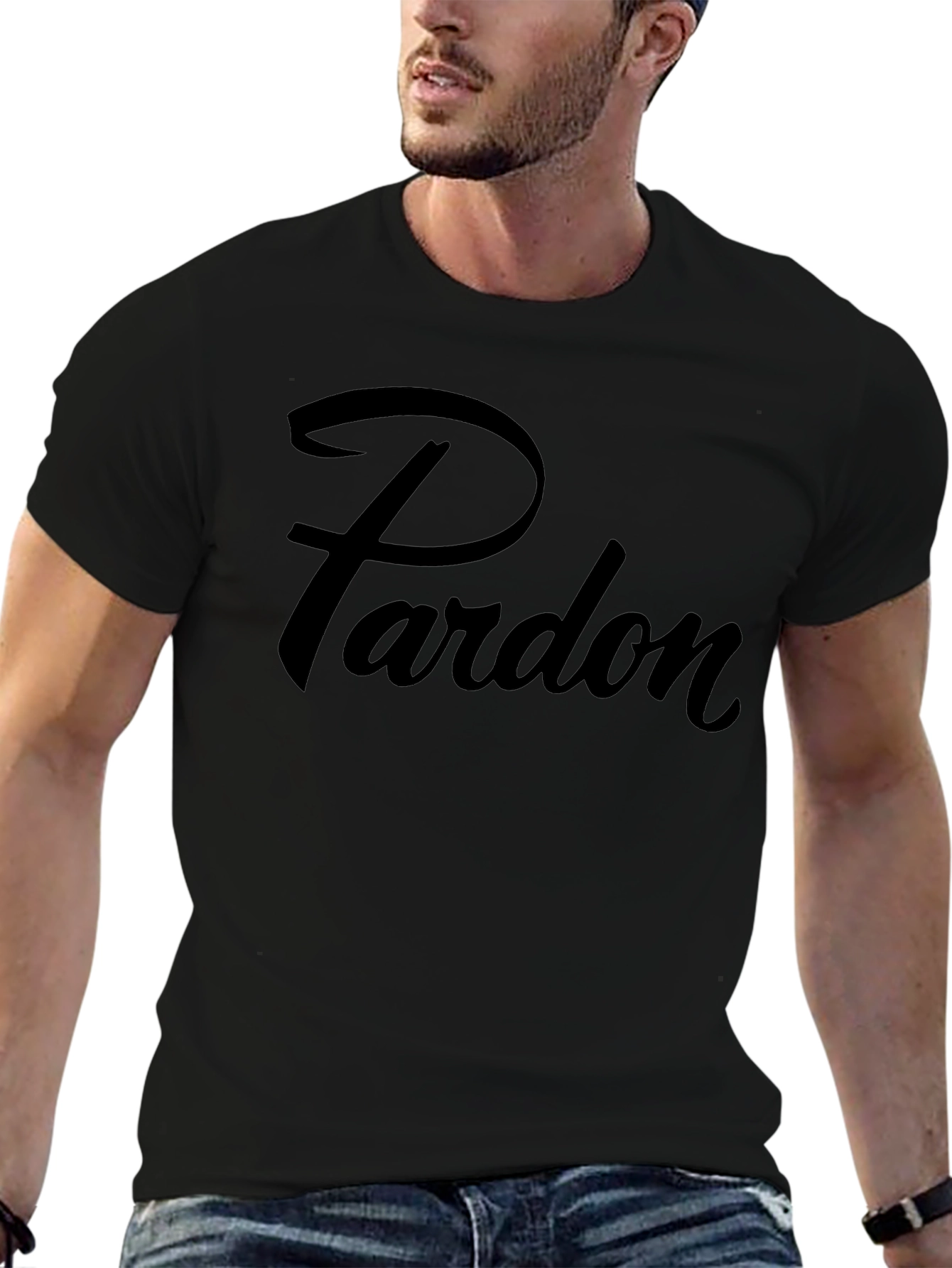 Pardon Graphic Tee - Mens Black T-Shirt