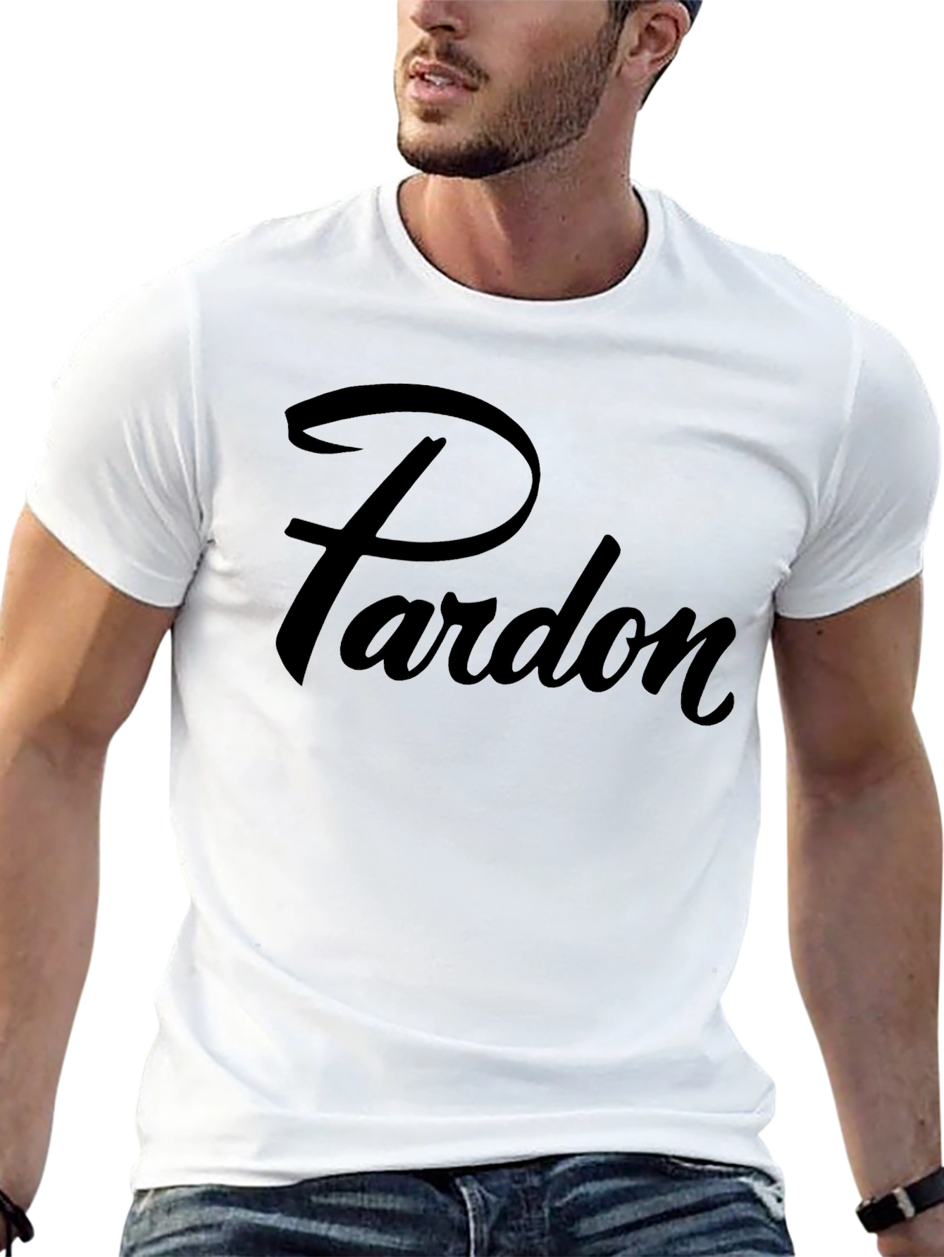 Pardon Graphic Tee - Mens Black T-Shirt