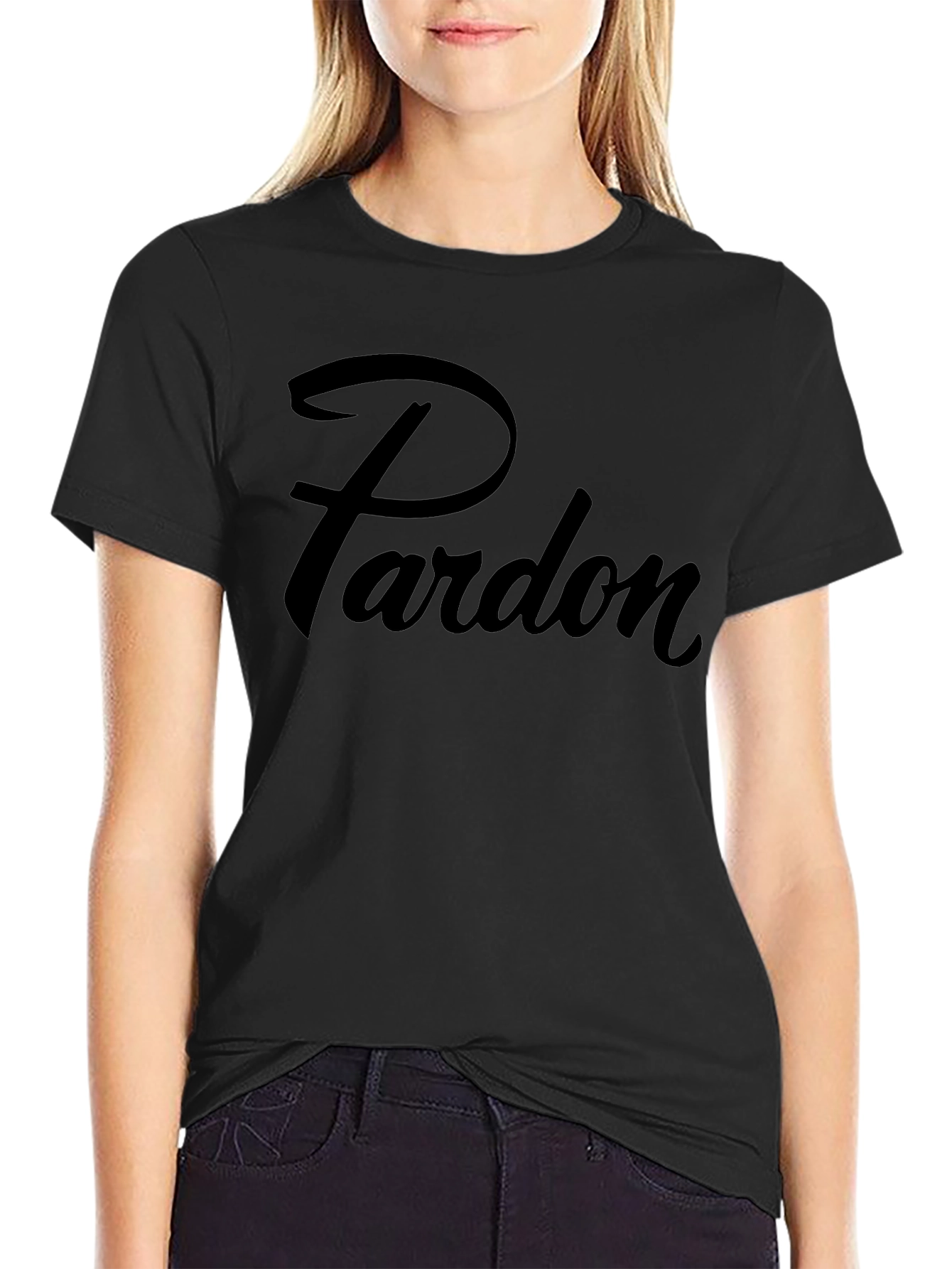 Pardon Graphic Tee - Mens Black T-Shirt