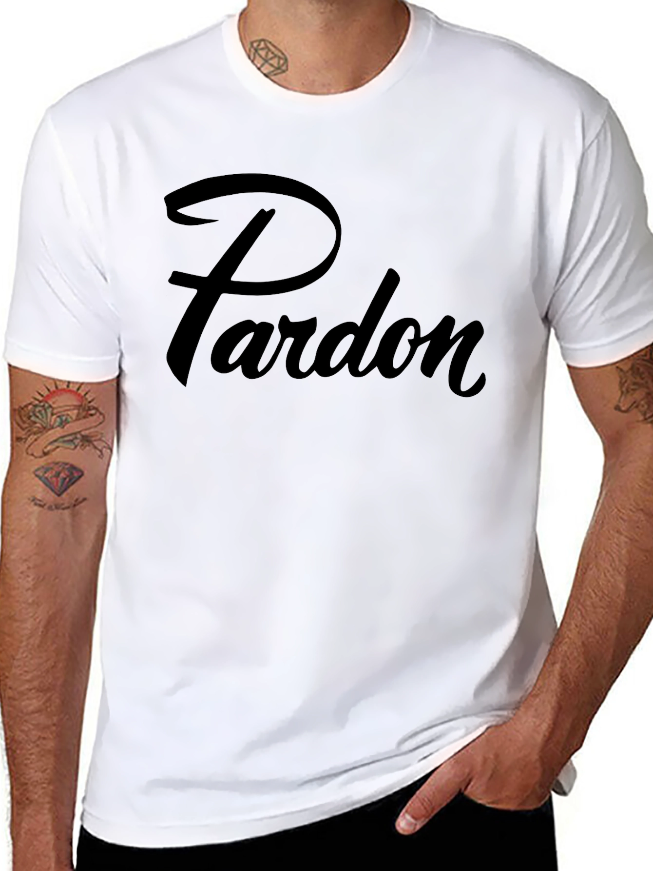 Pardon Graphic Tee - Mens Black T-Shirt
