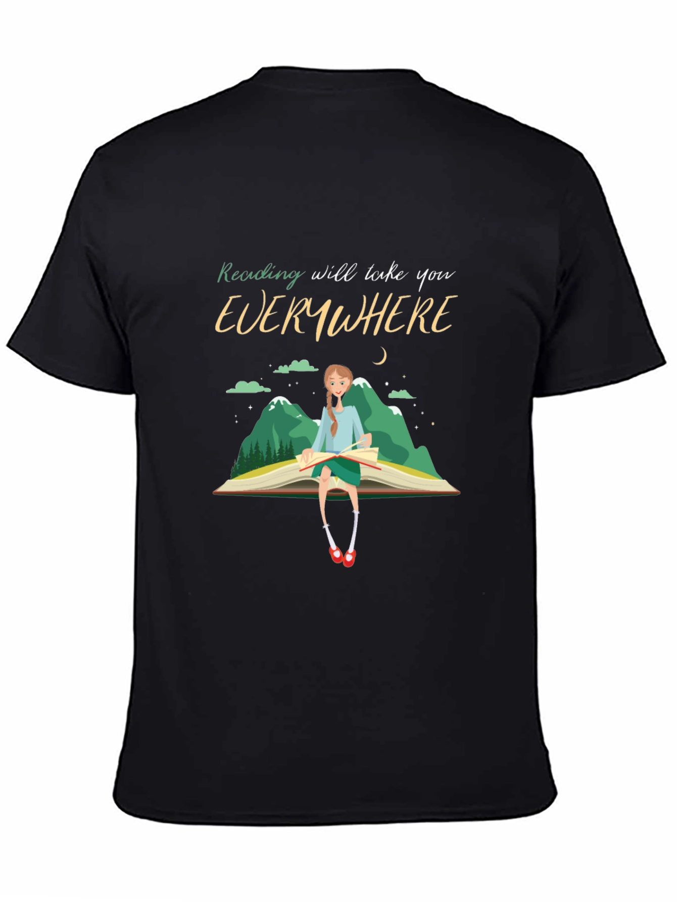 Reading Takes You Everywhere T-Shirt - Black