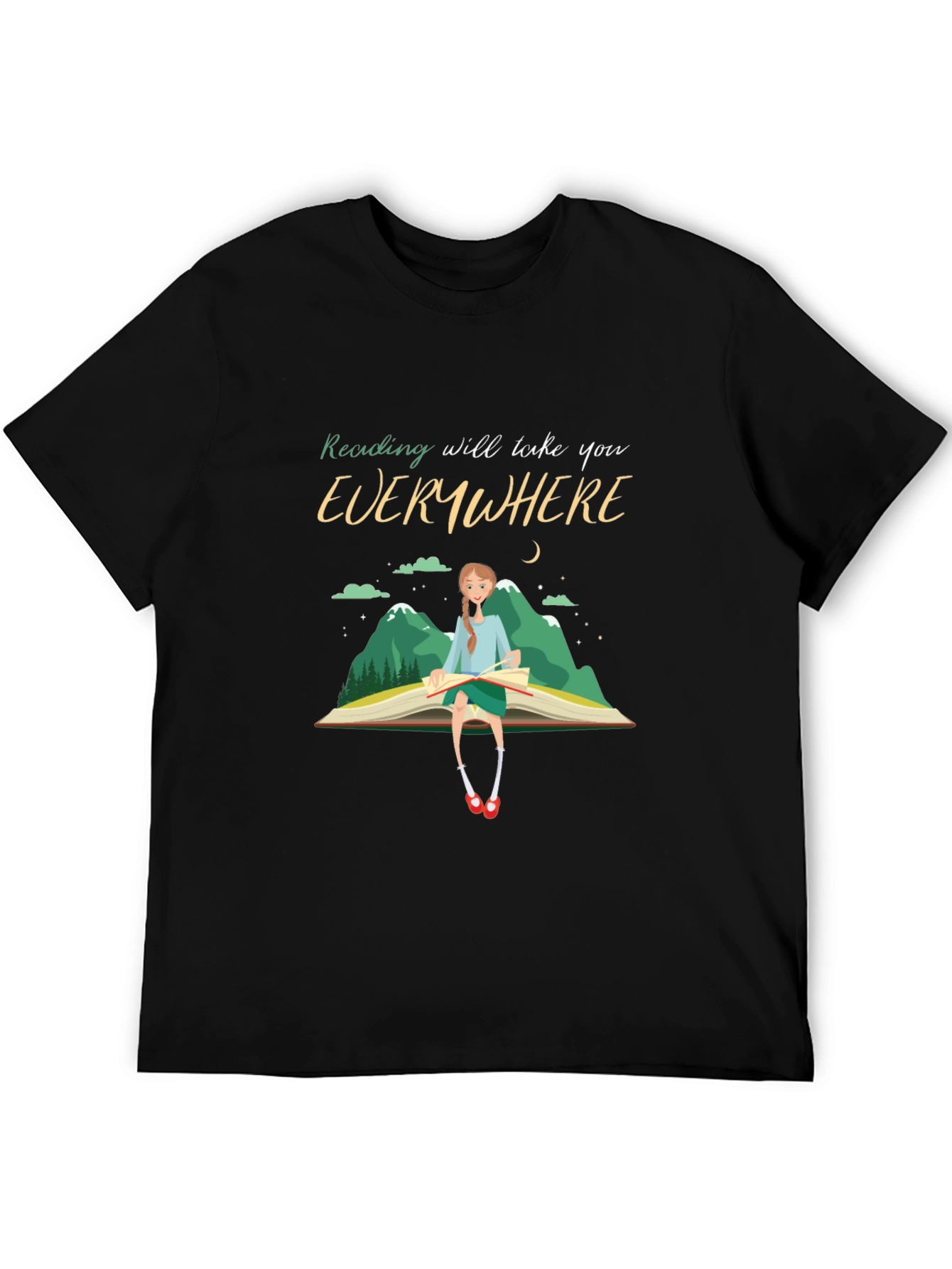 Reading Takes You Everywhere T-Shirt - Black