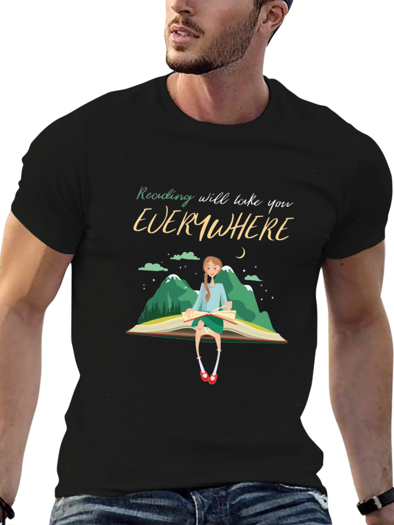 Reading Takes You Everywhere T-Shirt - Black