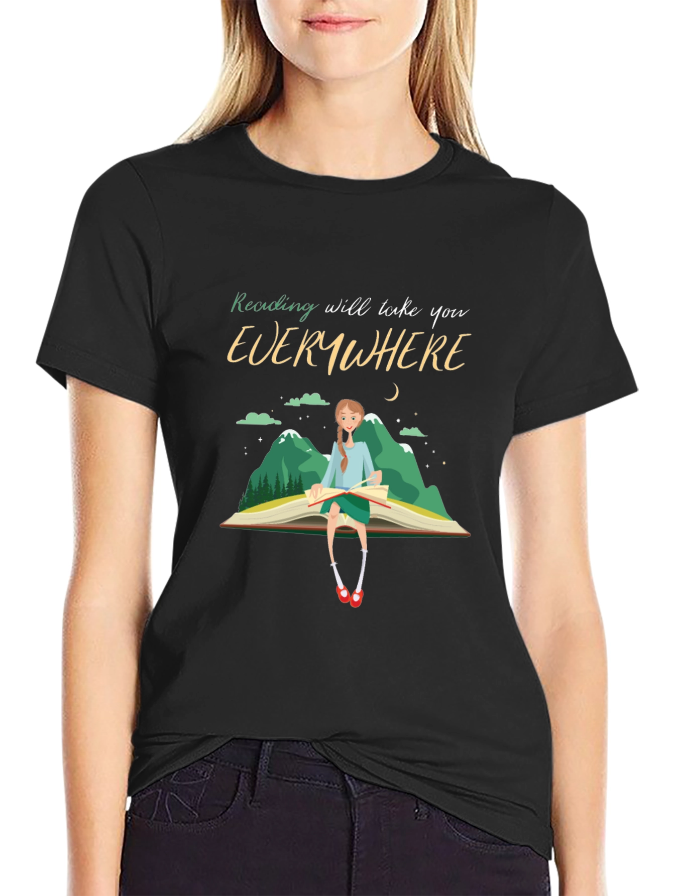 Reading Takes You Everywhere T-Shirt - Black