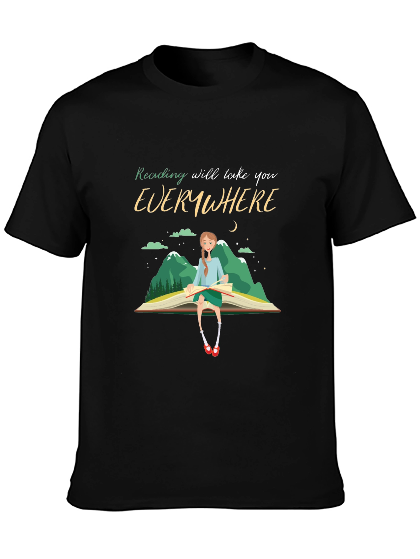 Reading Takes You Everywhere T-Shirt - Black