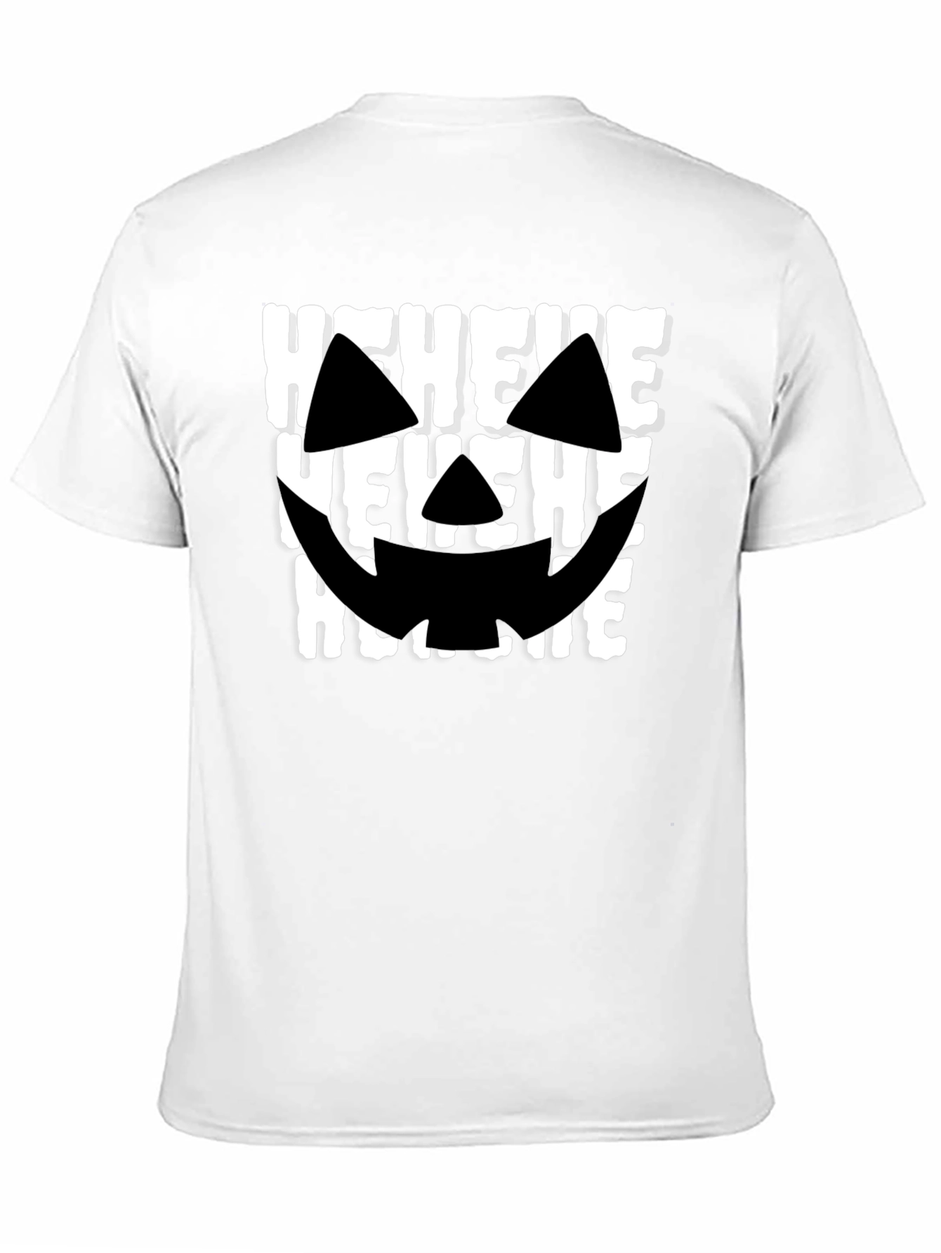 Hehehe Halloween T-Shirt - Spooky Pumpkin Face Design