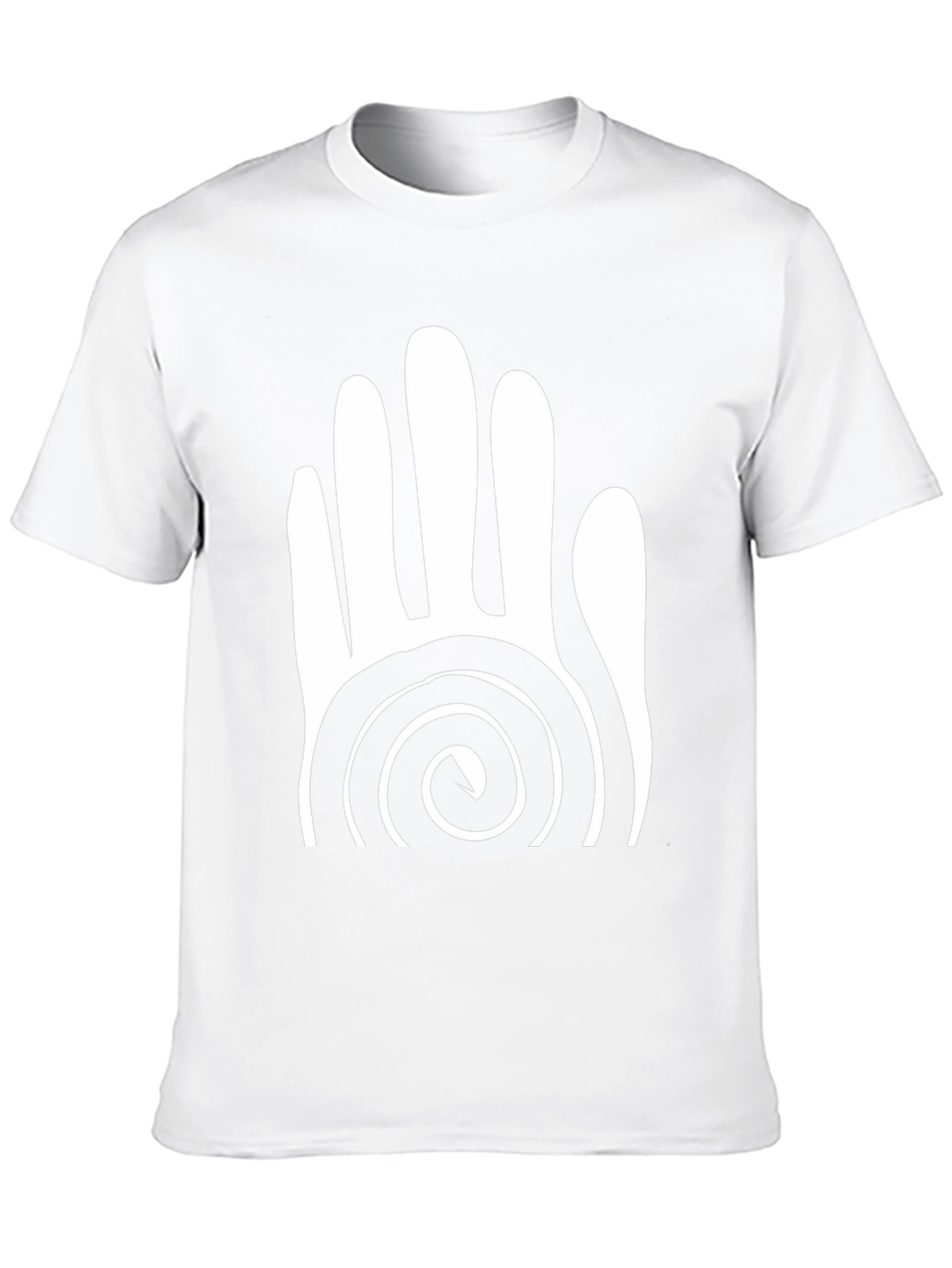 Spiraled Hand Graphic Tee - Casual Black T-Shirt