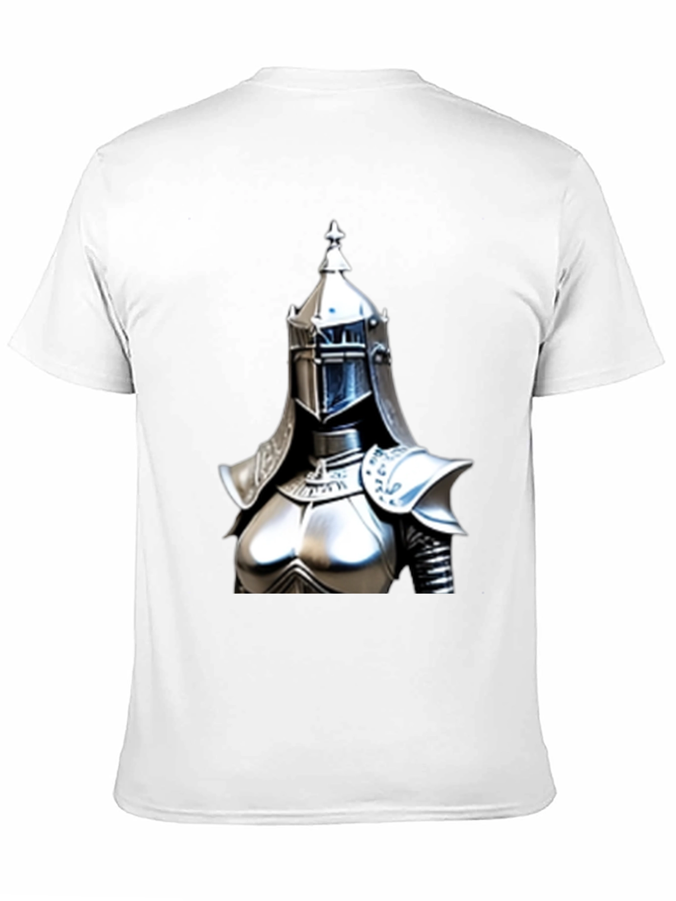 Knight Armor Graphic Tee - Black Cotton