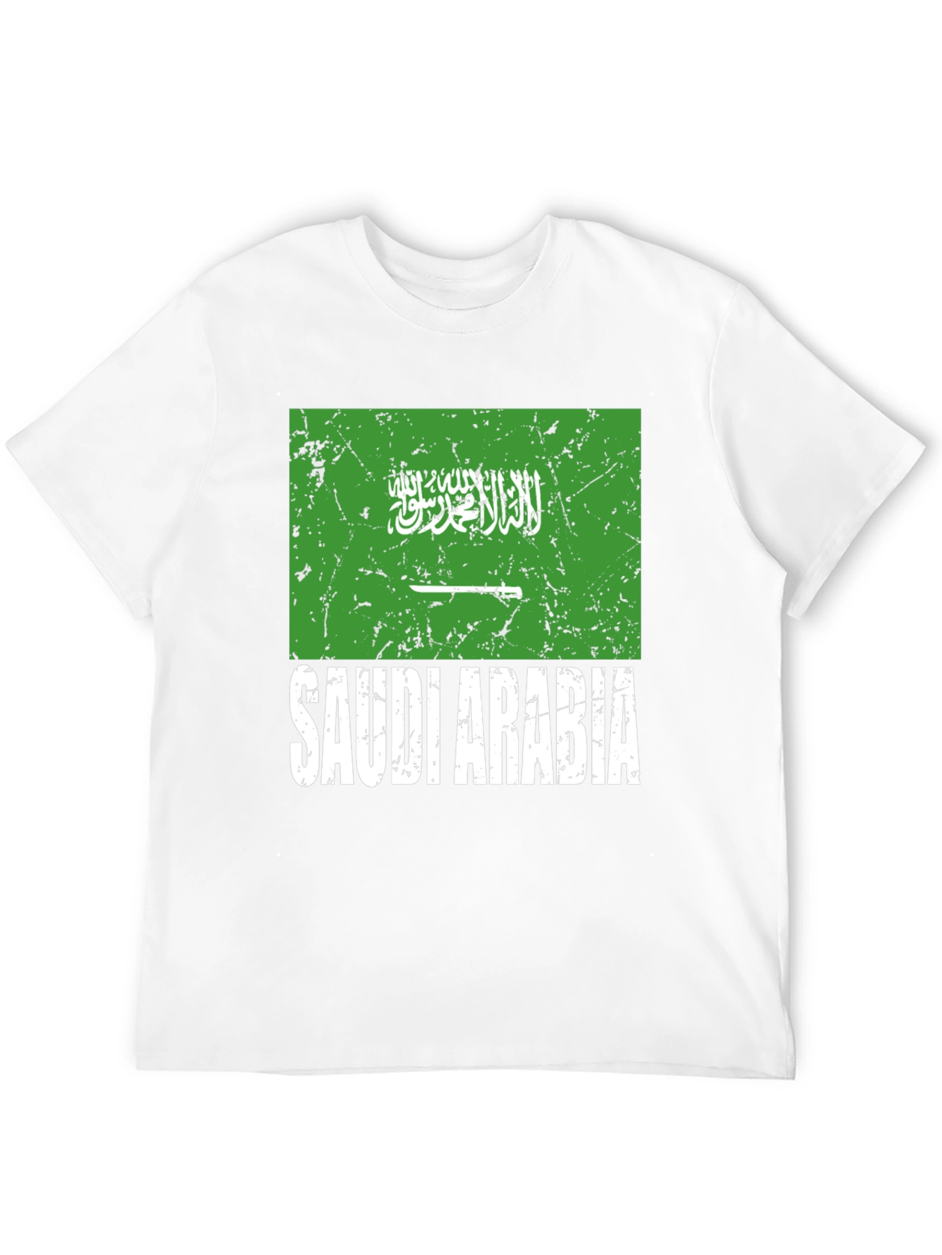 Saudi Arabia Flag T-Shirt Distressed Design