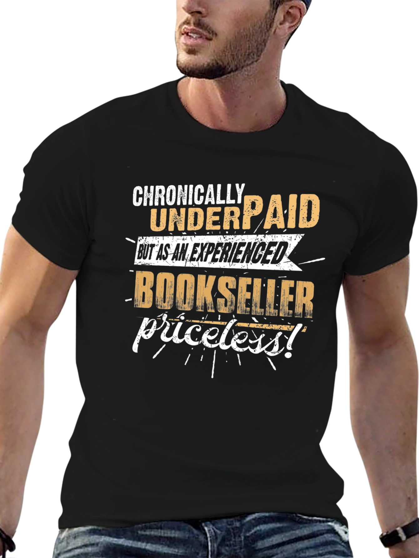 Chronically Underpaid Bookseller Graphic Tee
