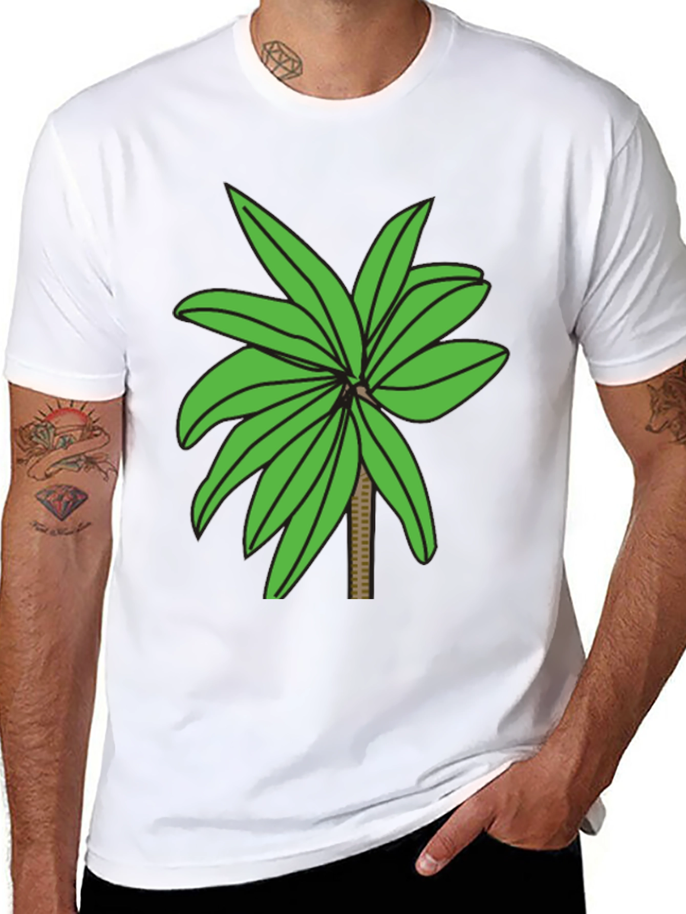 Tropical Palm Tree Graphic T-Shirt
